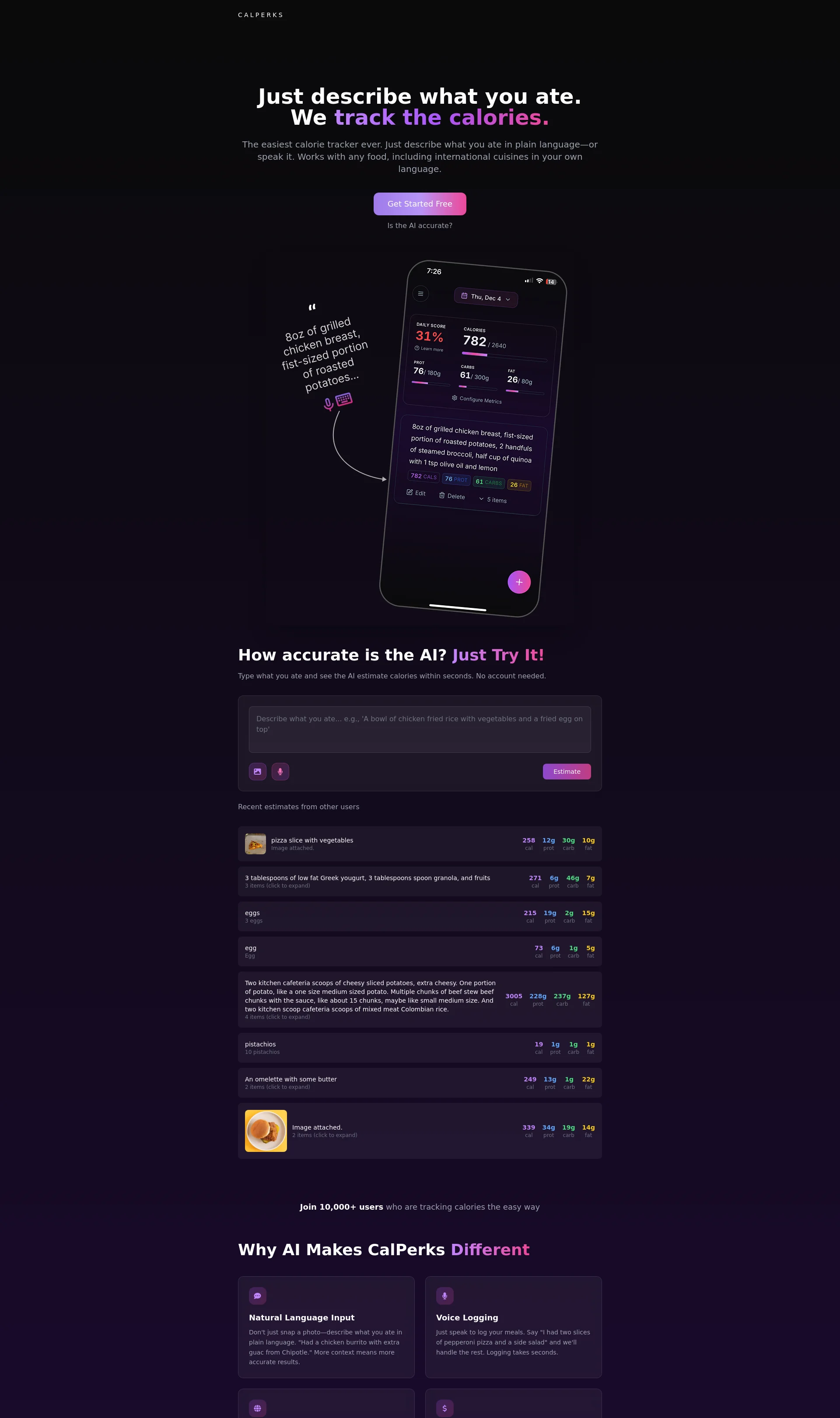 Speak-to-Log AI Calorie Tracker