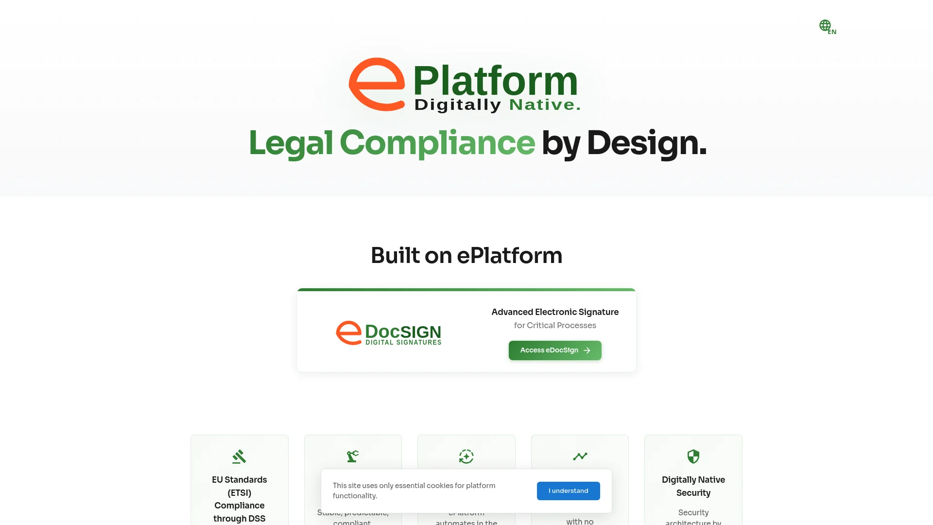 Digitally Native solutions for advanced electronic signatures with eIDAS, ETSI and DSS compliance