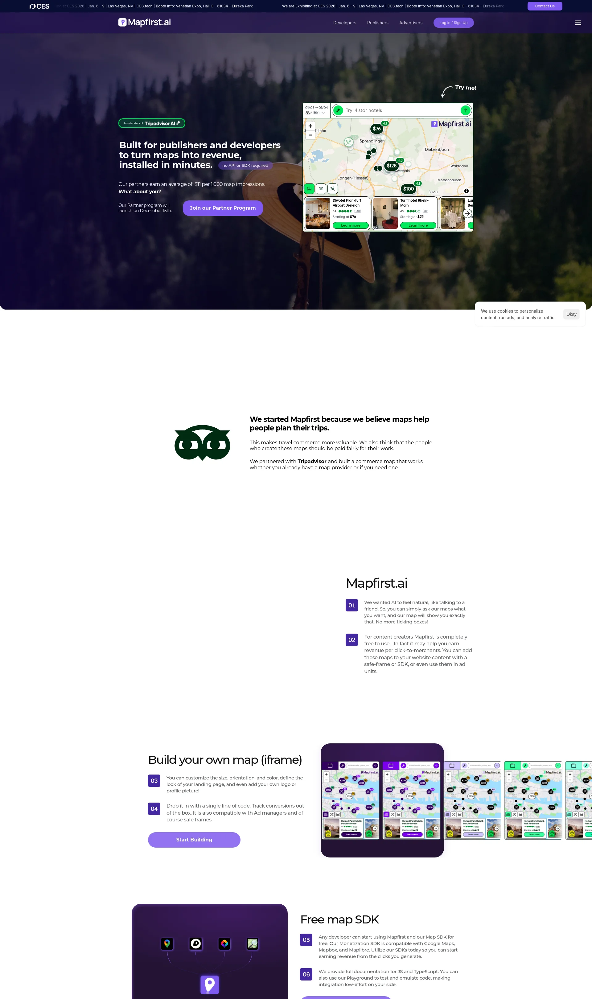 Monetize Maps for Publishers with AI Maps, SDK & Map Advertising
