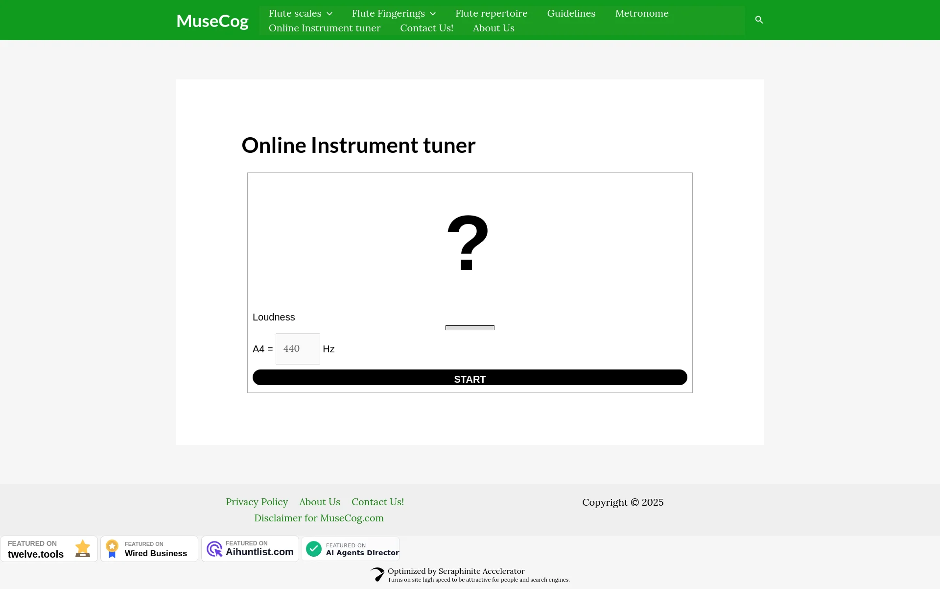 Online Instrument Tuner for precise instrument tuning
