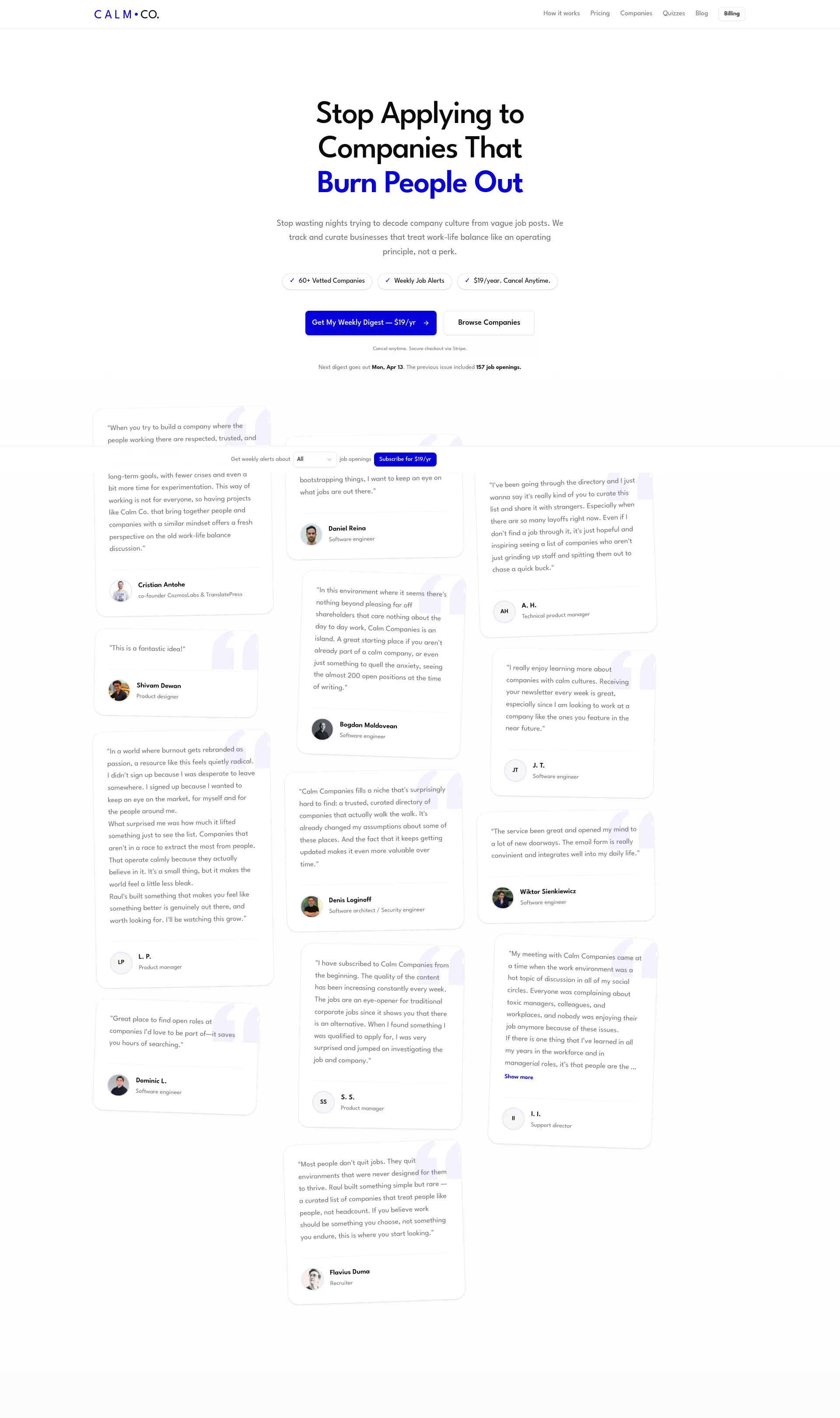 Stop applying to companies that burn people out