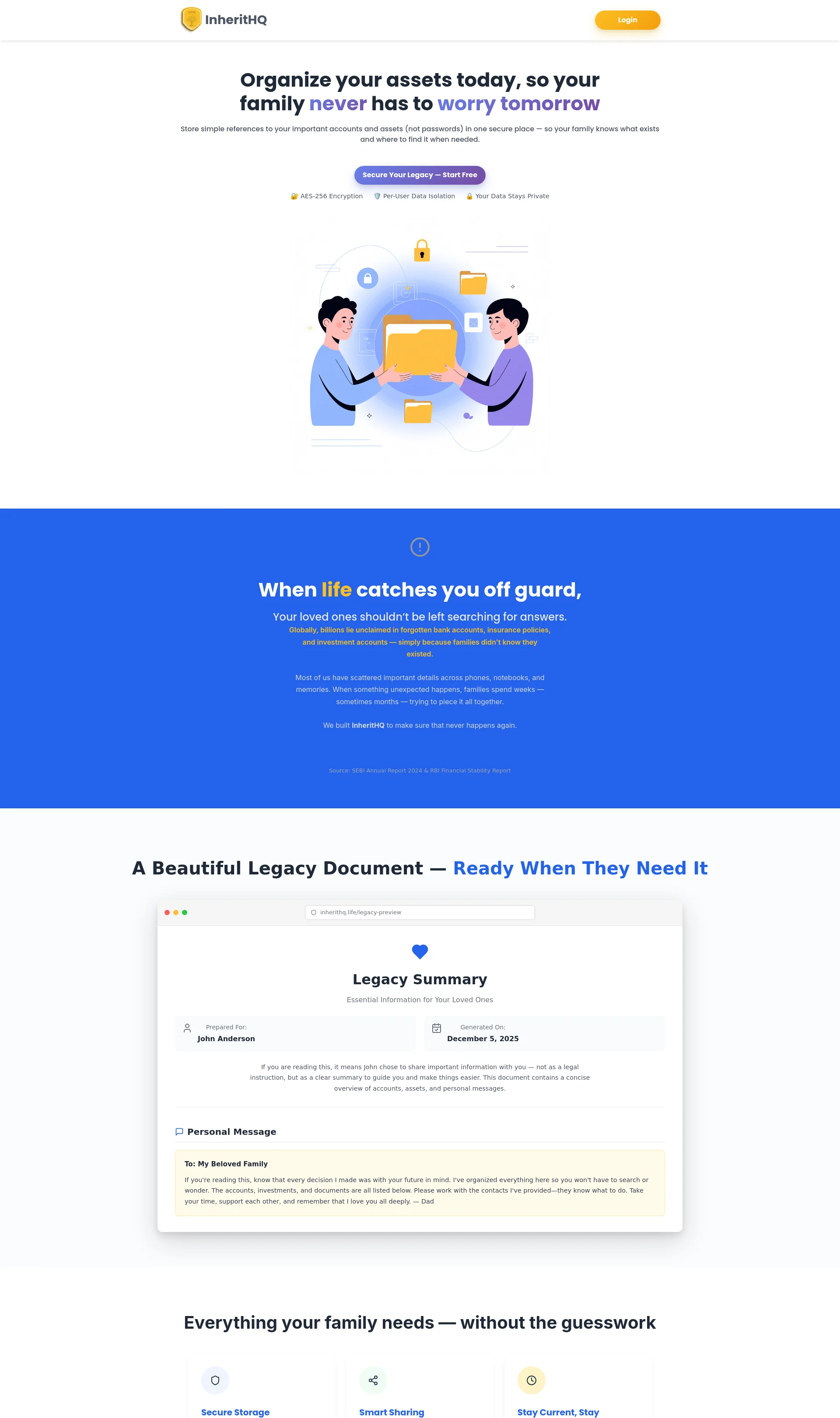 Organize Your Legacy, Securely