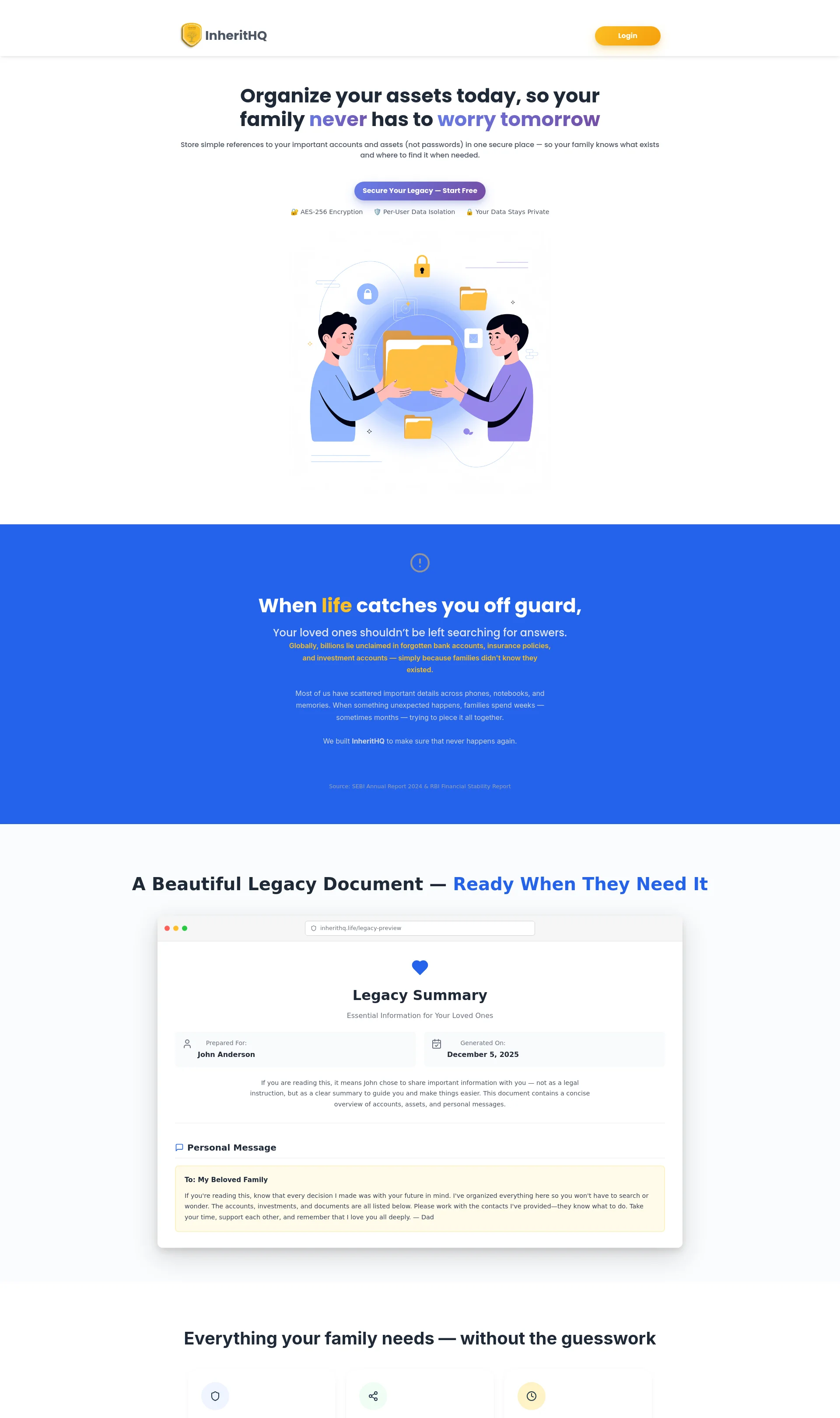 Organize Your Legacy, Securely