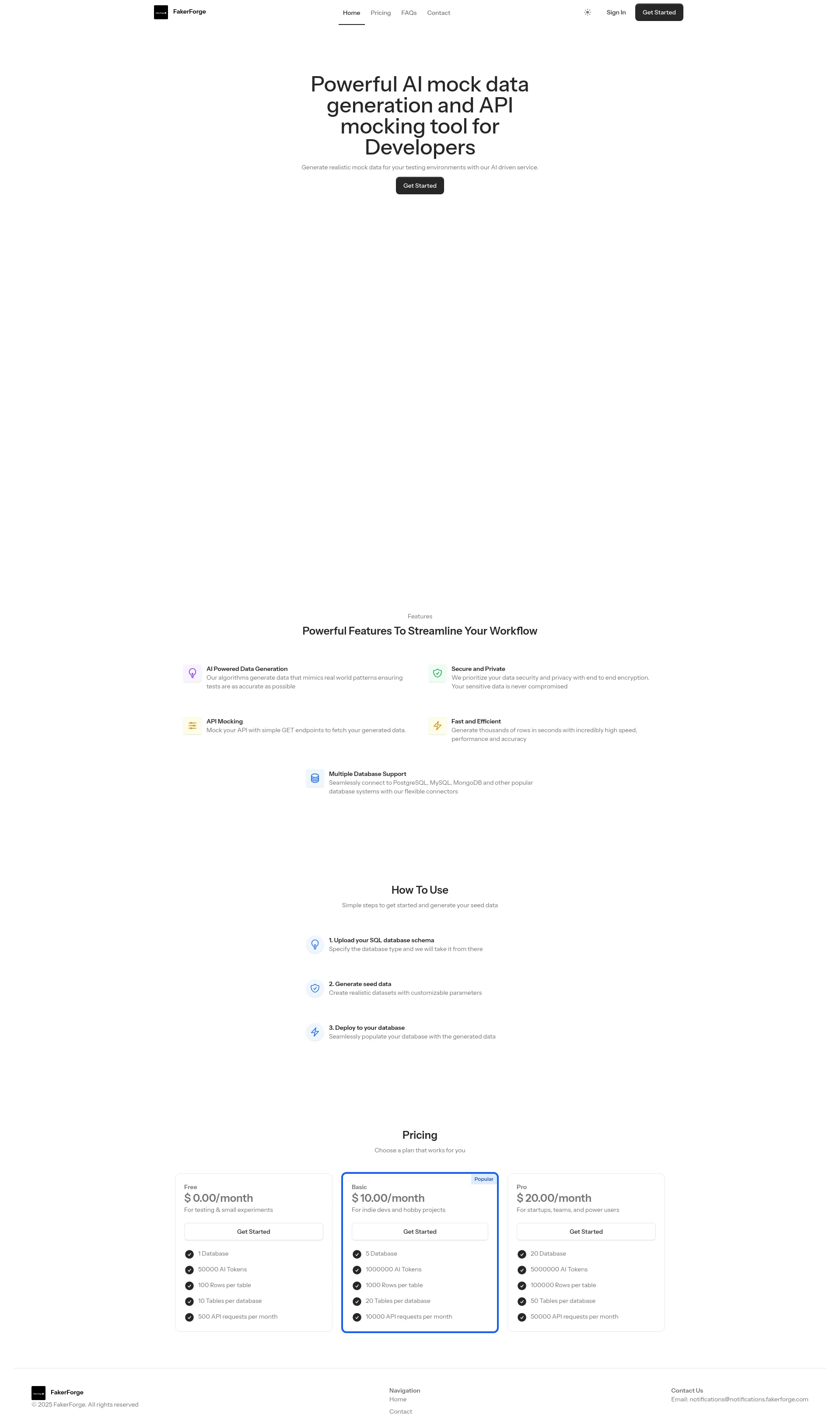Free AI mock data generator and API mocking tool
