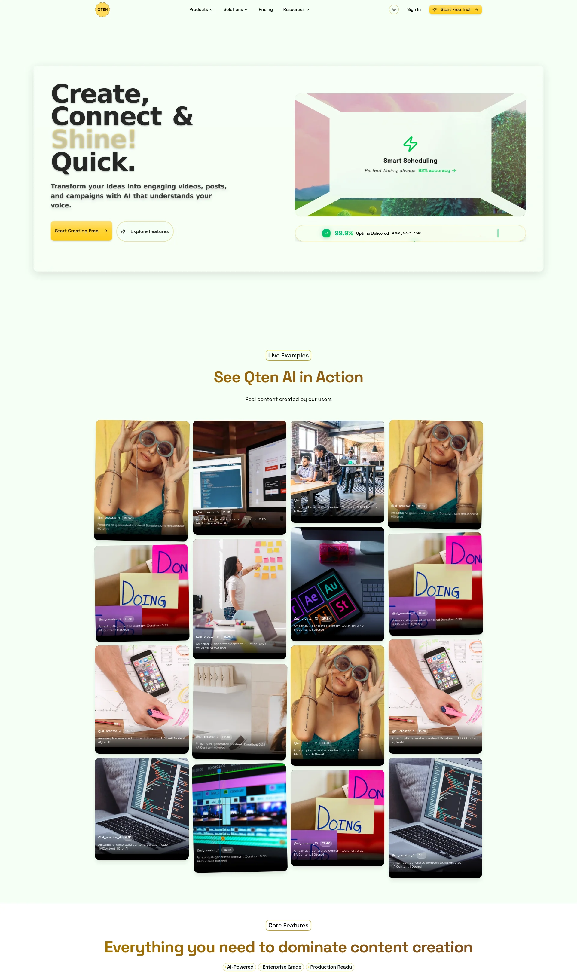 User Interface Application for content creation and management