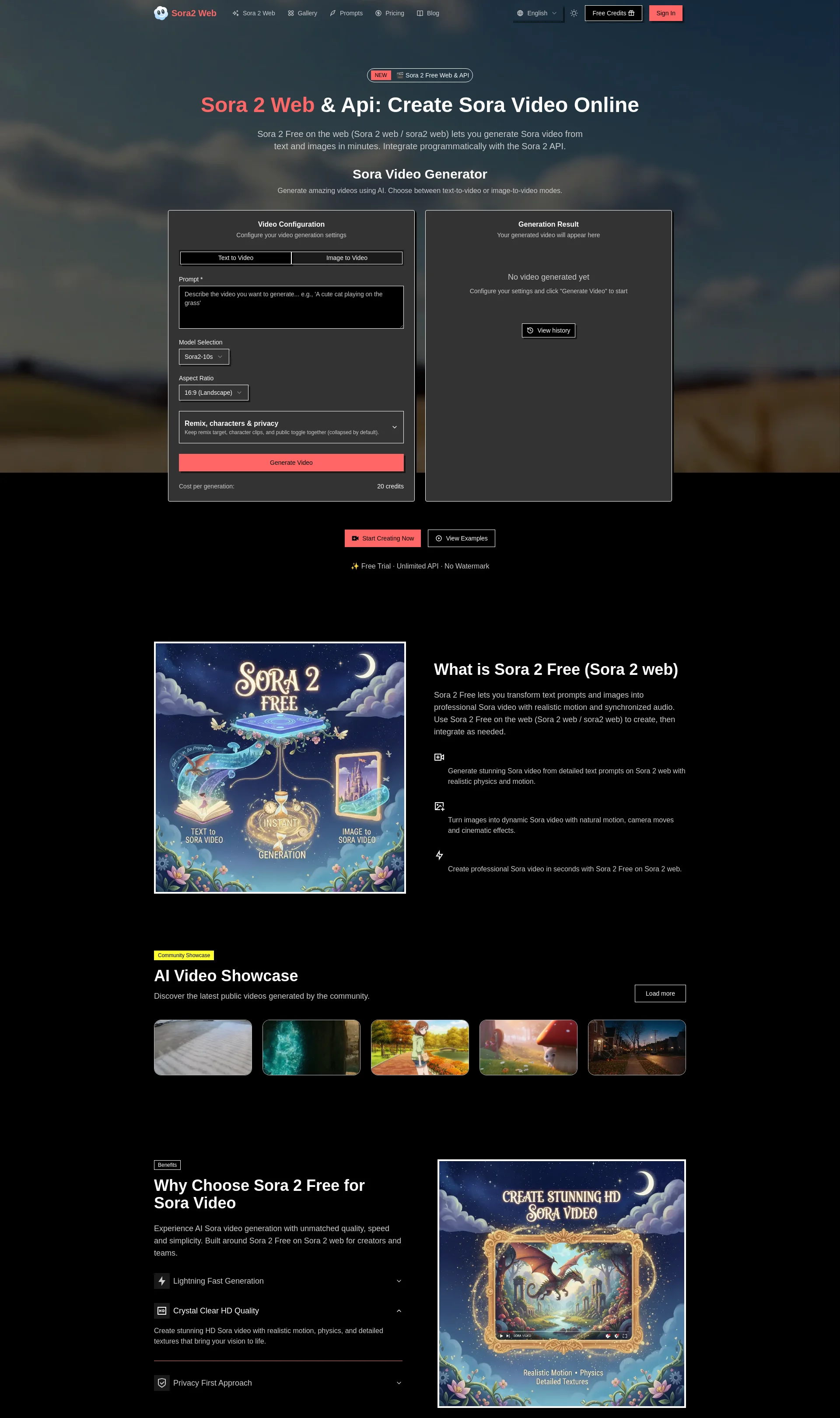 Free Sora Generator: Create Sora video online with AI