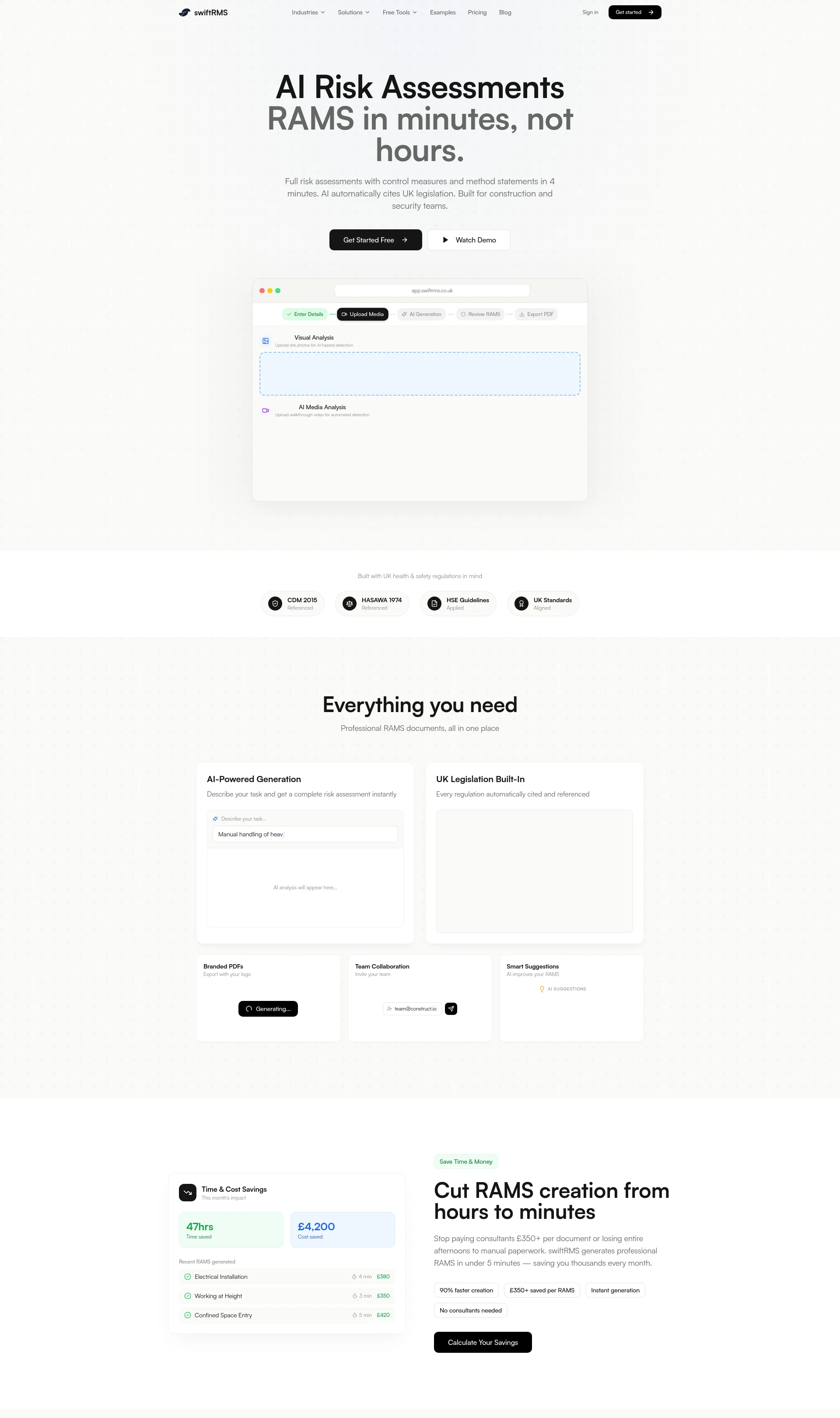 Create RAMS in minutes, not hours with AI-powered risk assessment generation