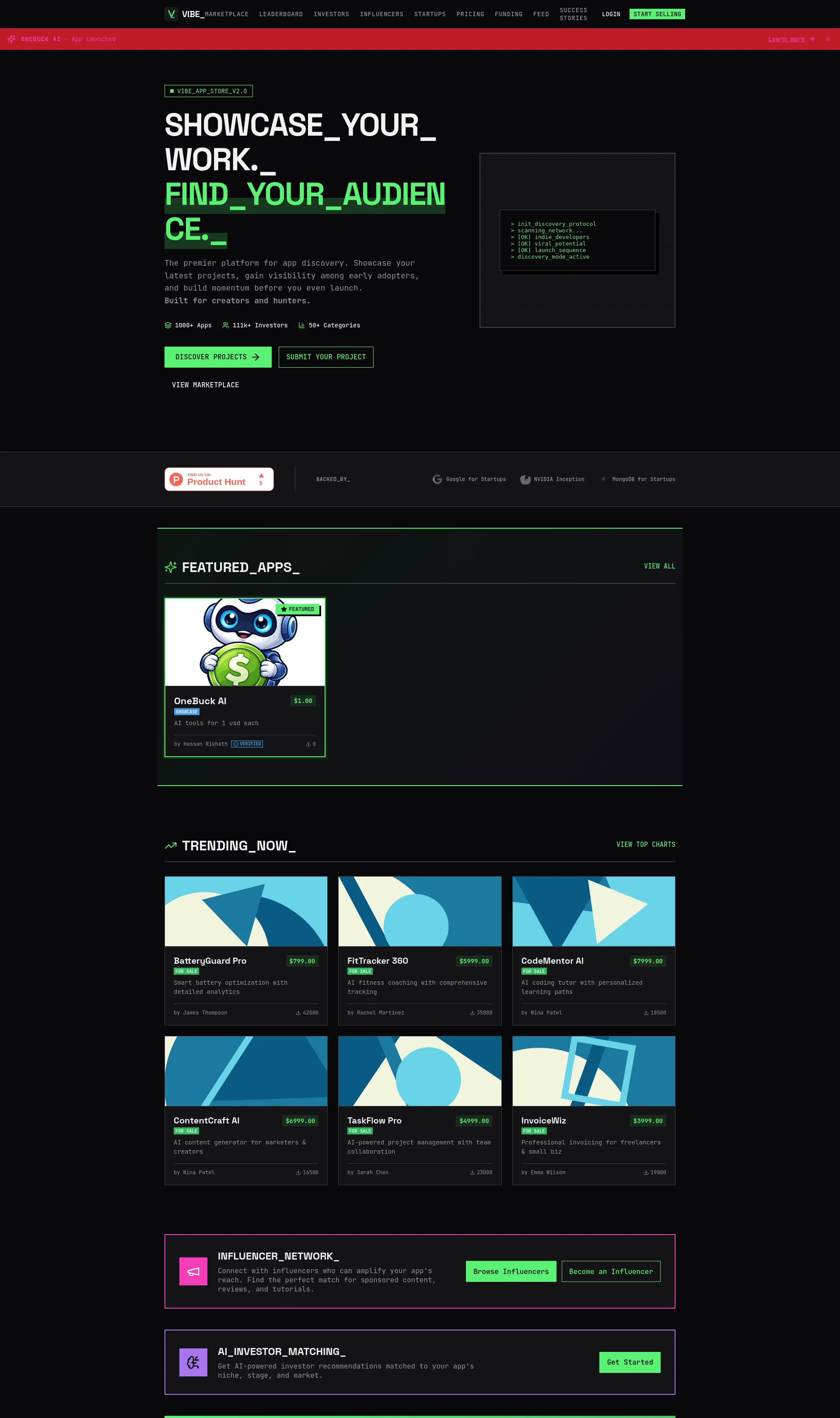 The premier platform for app discovery and sales