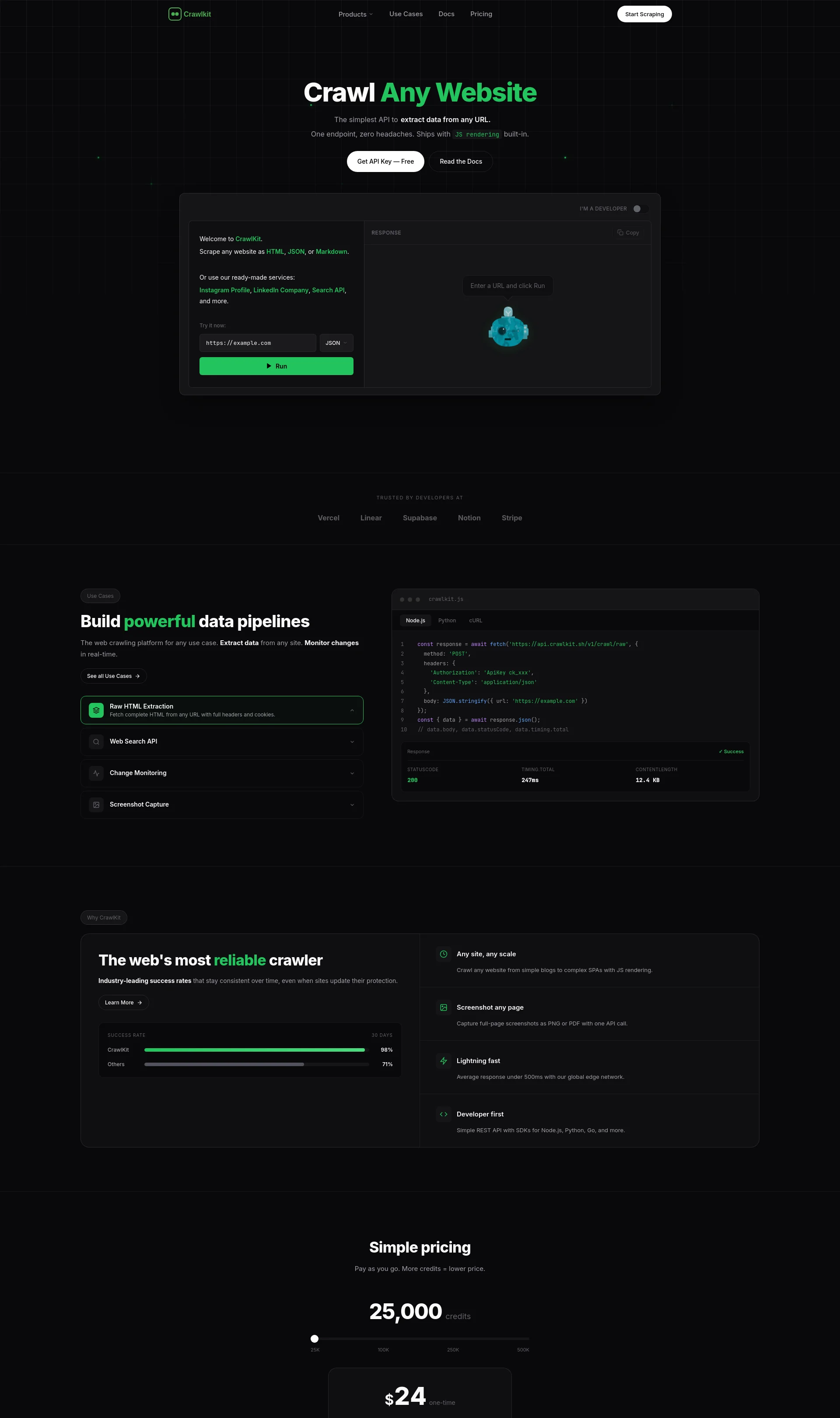 Web Crawling API for Developers