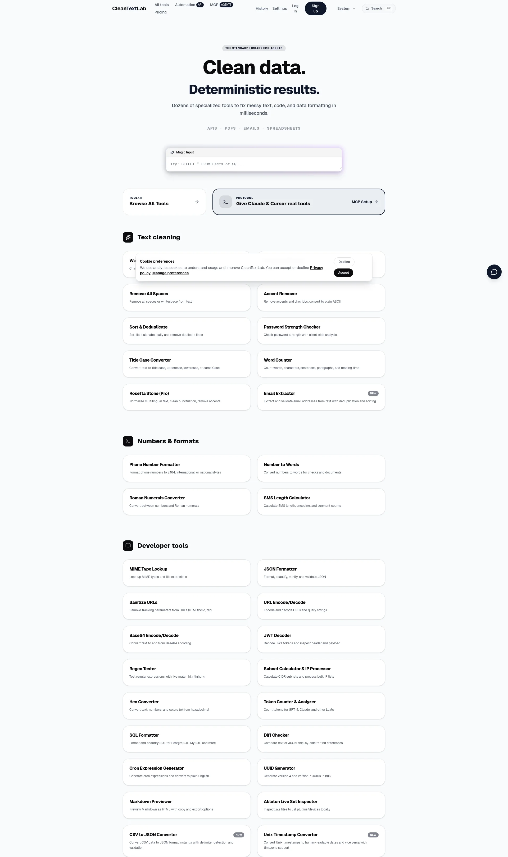 Clean up messy text and formats in seconds