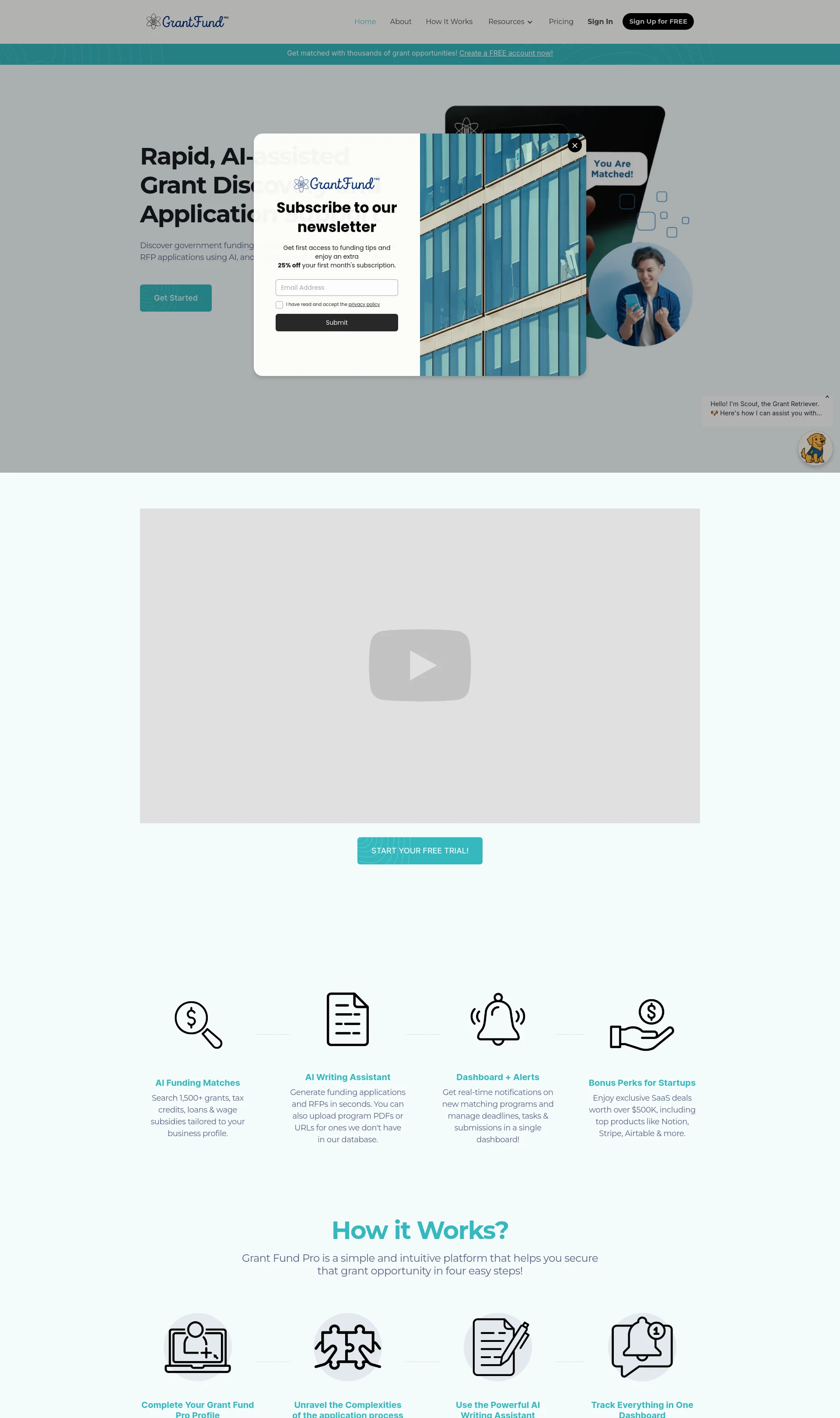 Rapid, AI-assisted Grant Discovery and Application Support