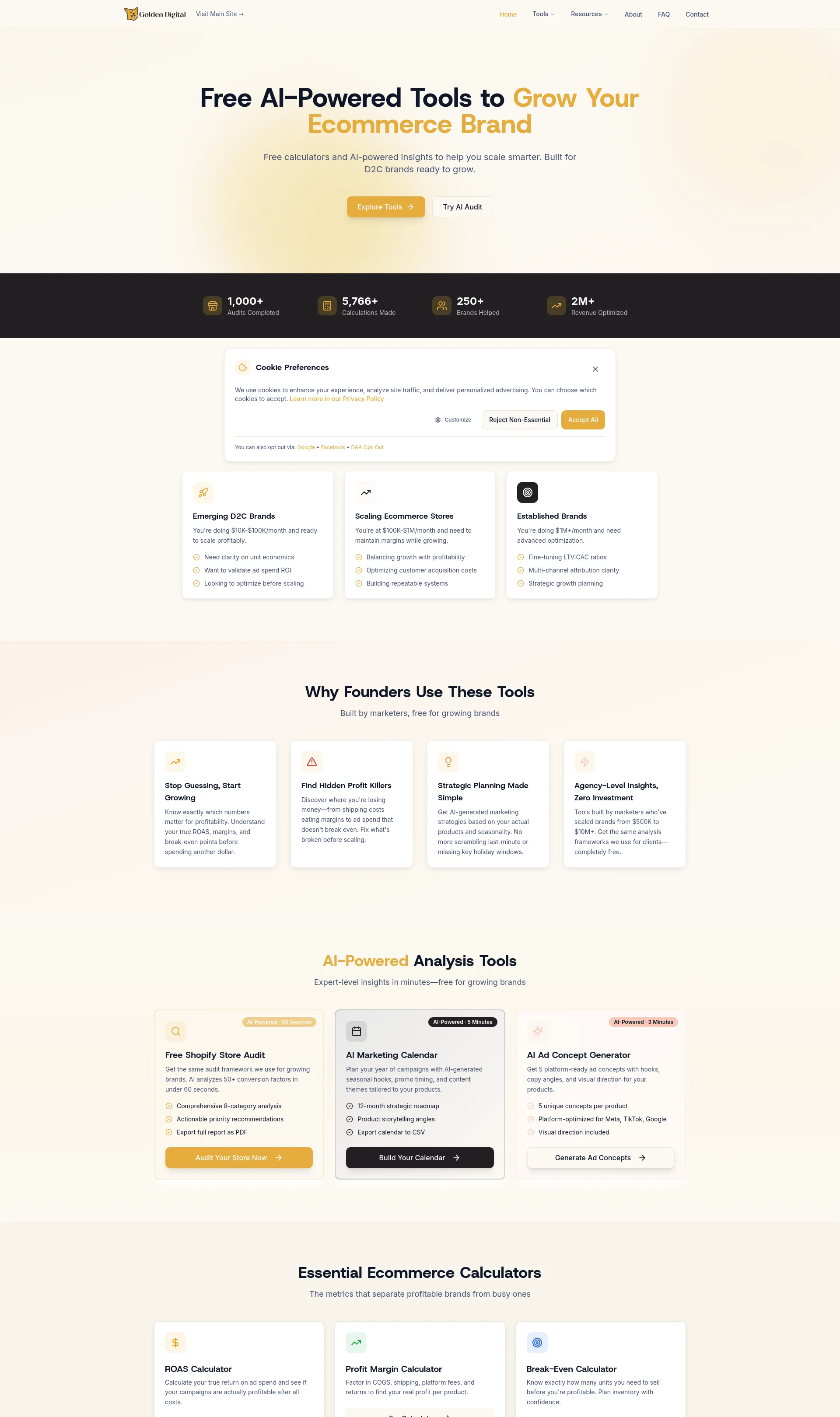 Free ecommerce marketing tools for D2C brands