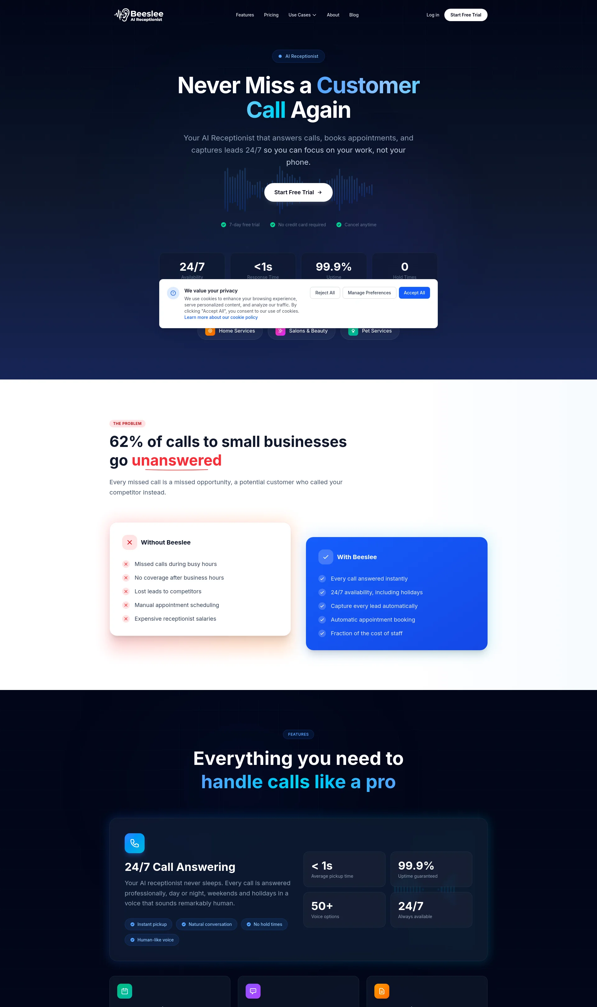 AI Voice Receptionist for Small Business