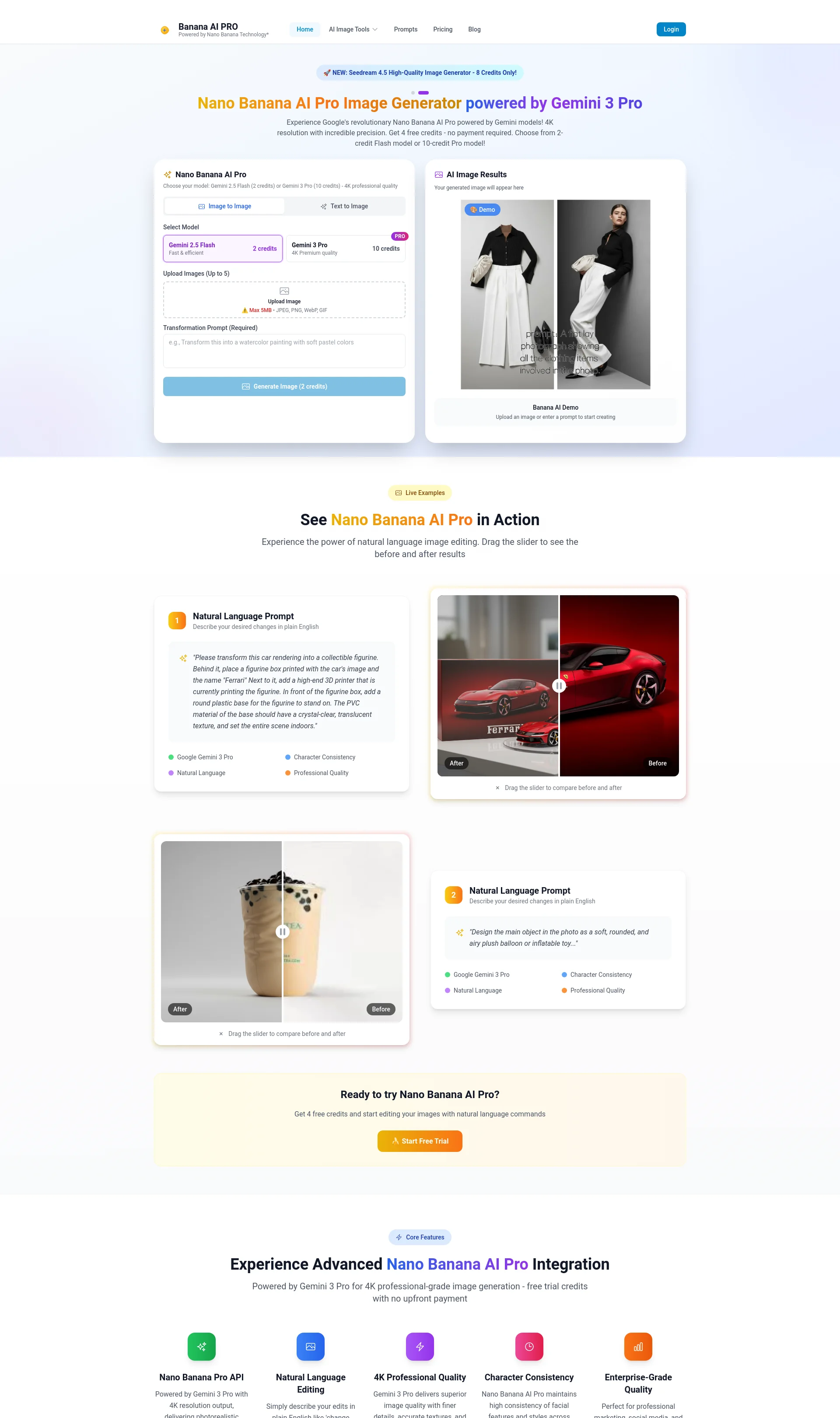 4K AI Image Generator powered by Nano Banana AI technology