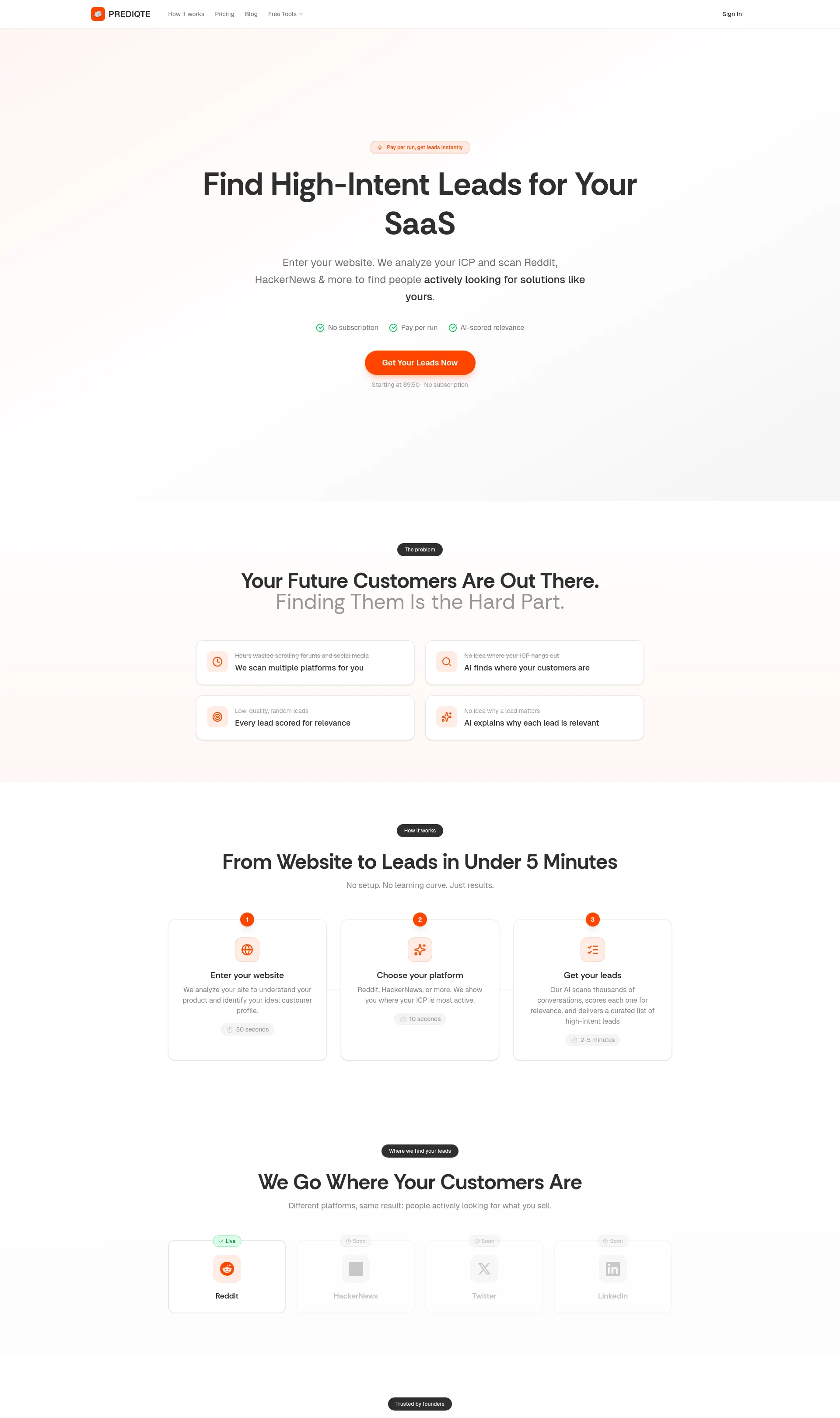 Find high-intent leads for your SaaS