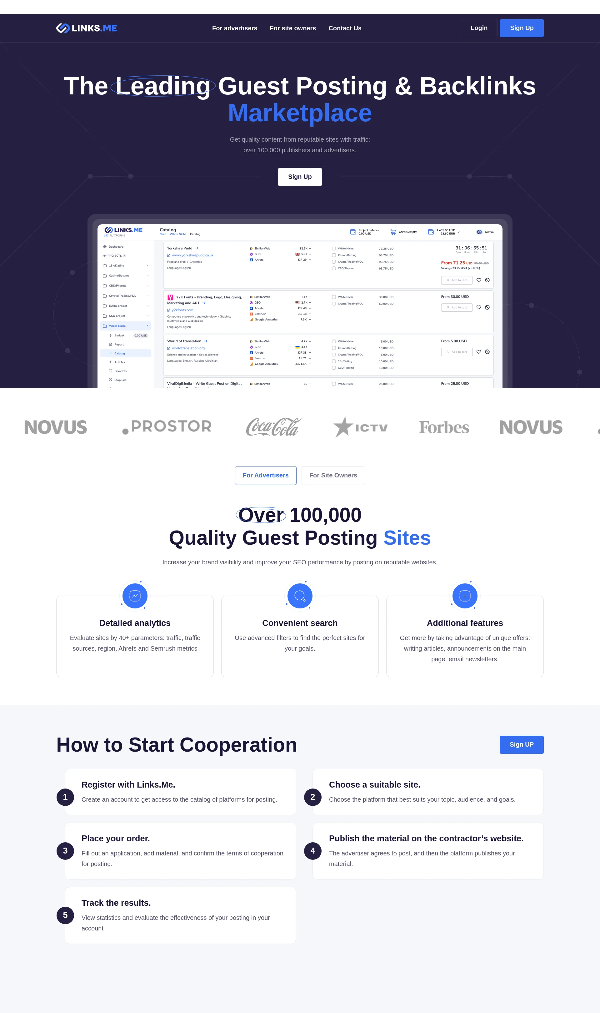 The Leading Guest Posting & Backlinks Marketplace