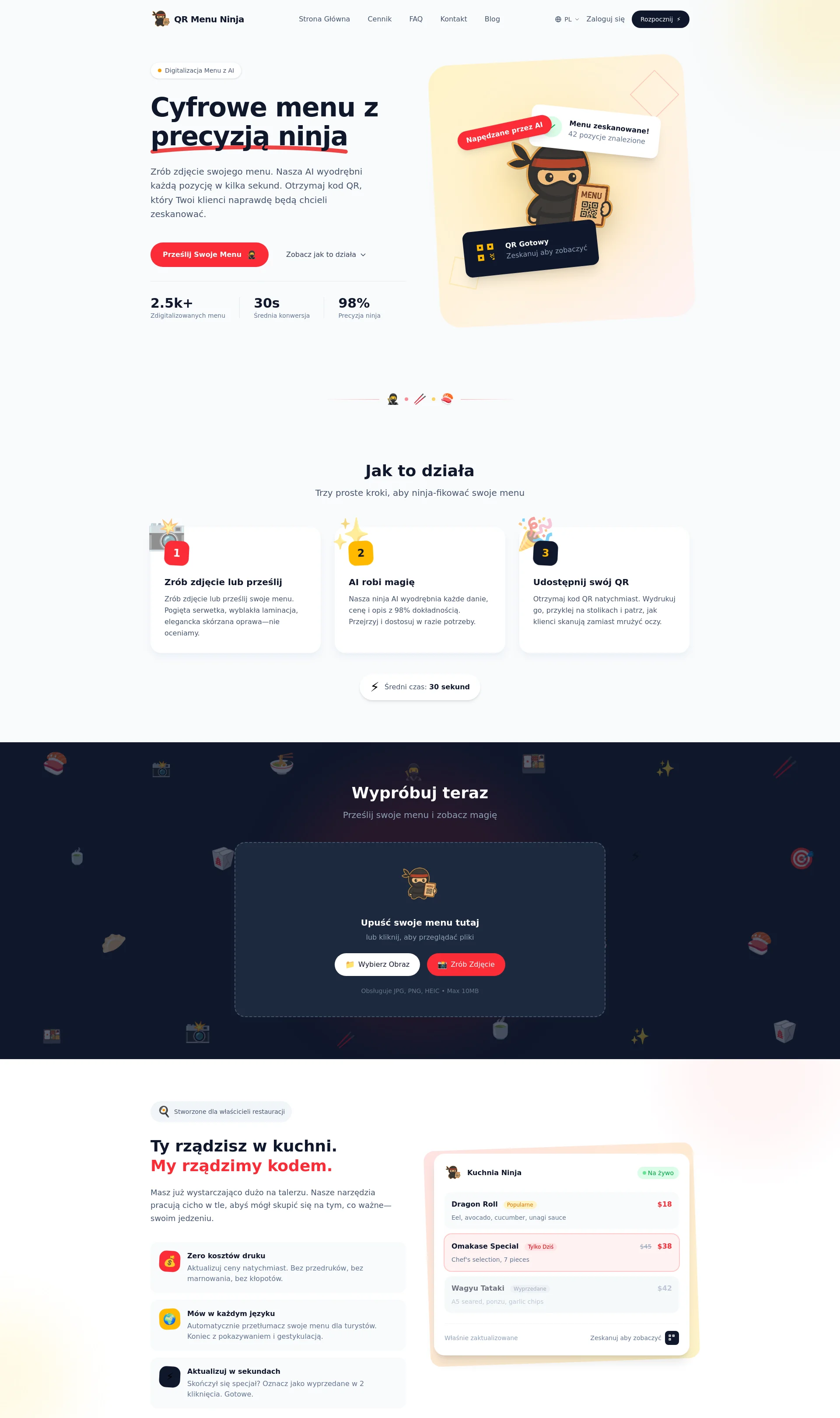 Digitalize your menu with AI precision