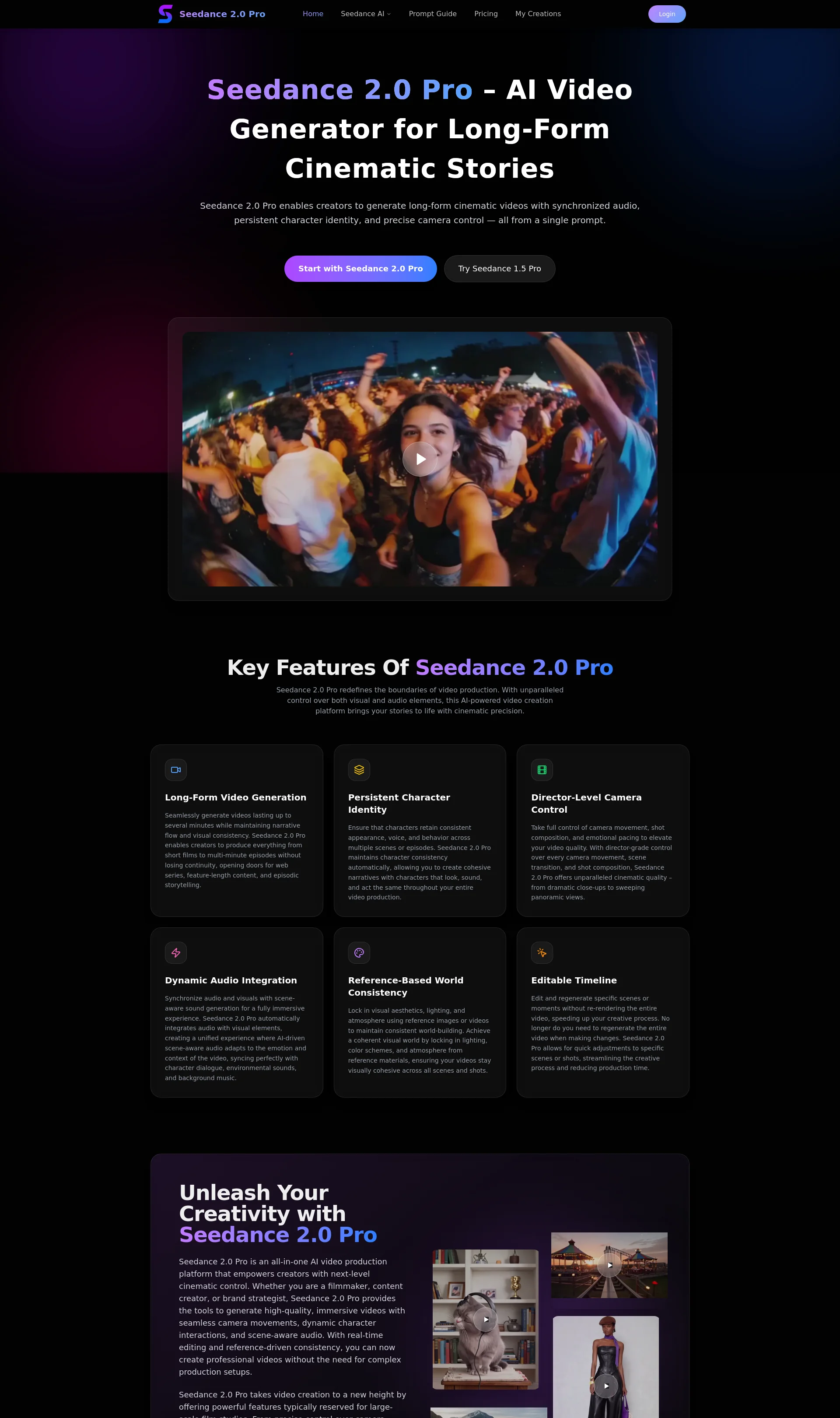 Long-Form Cinematic AI Video Generator