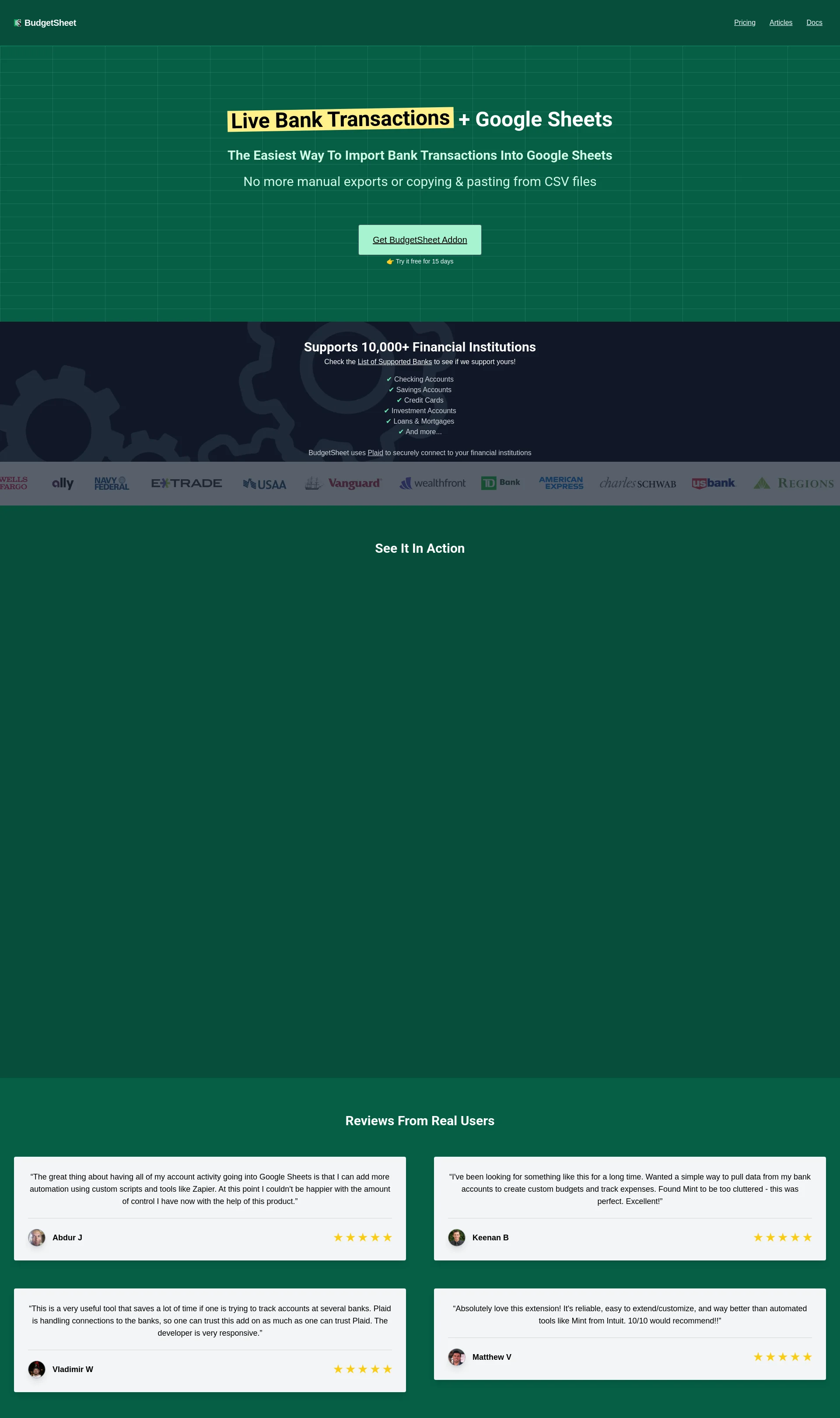 Import Bank Transactions Into Google Sheets