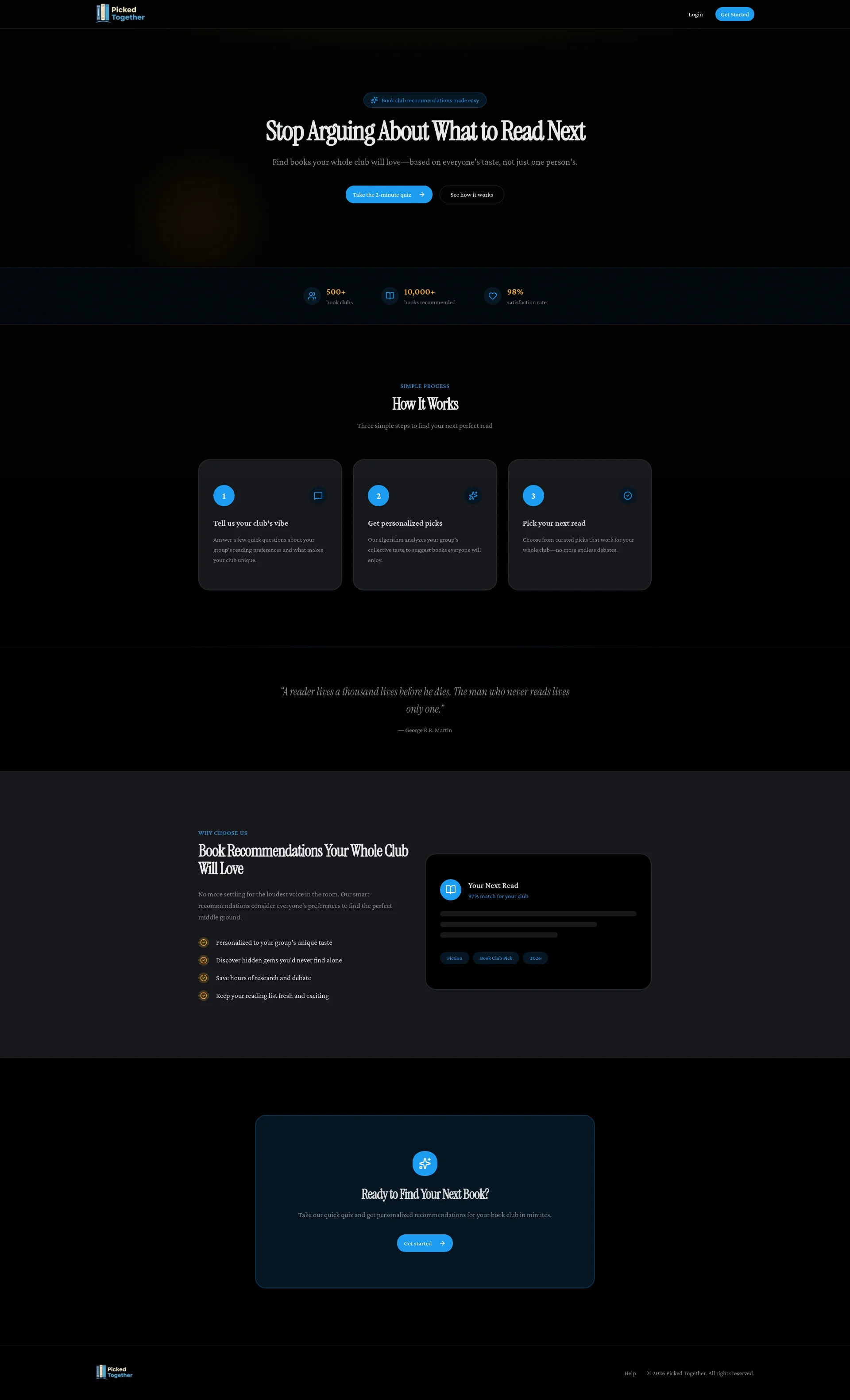 Stop Arguing About What to Read Next with personalized book club recommendations