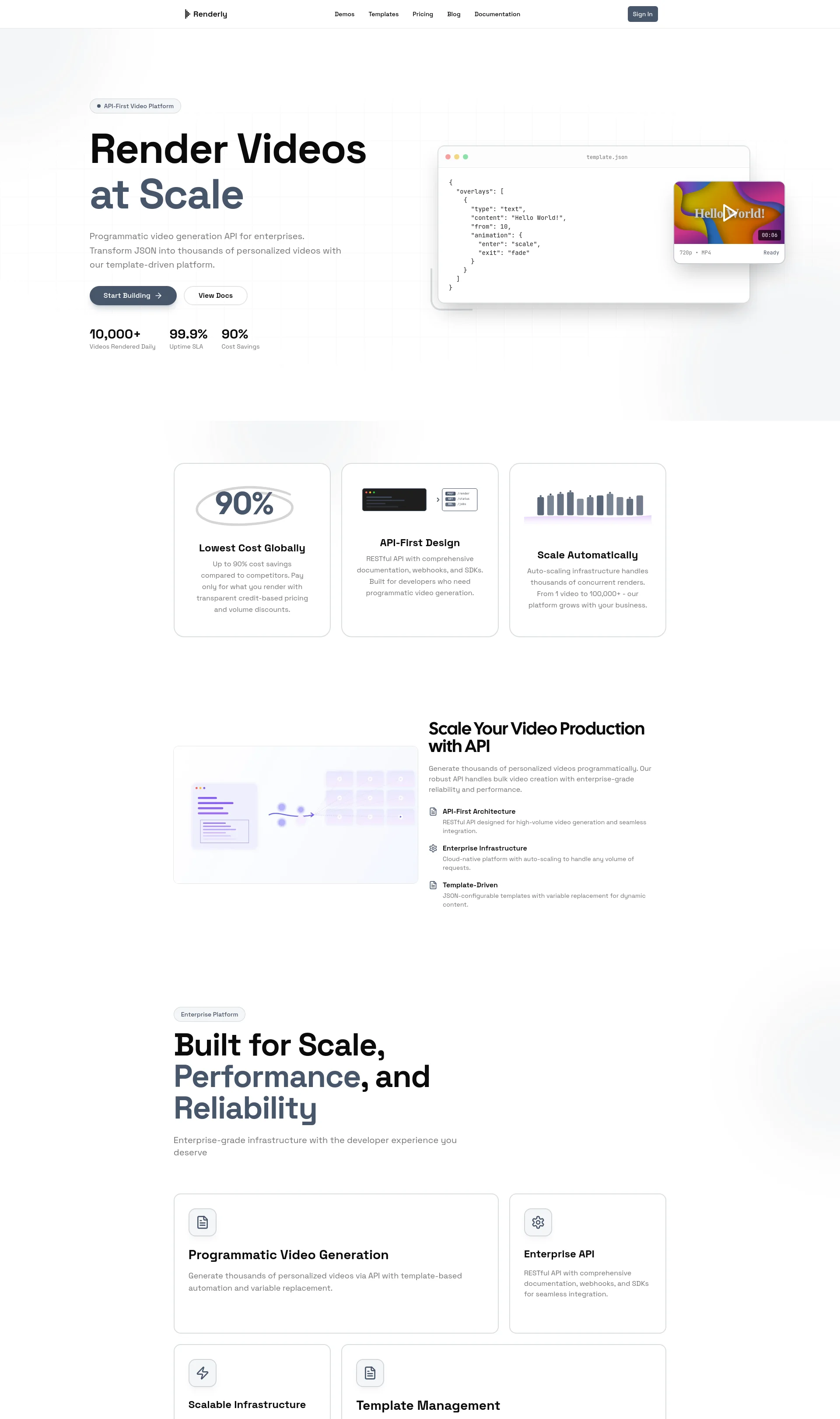 Render Videos at Scale, Instantly