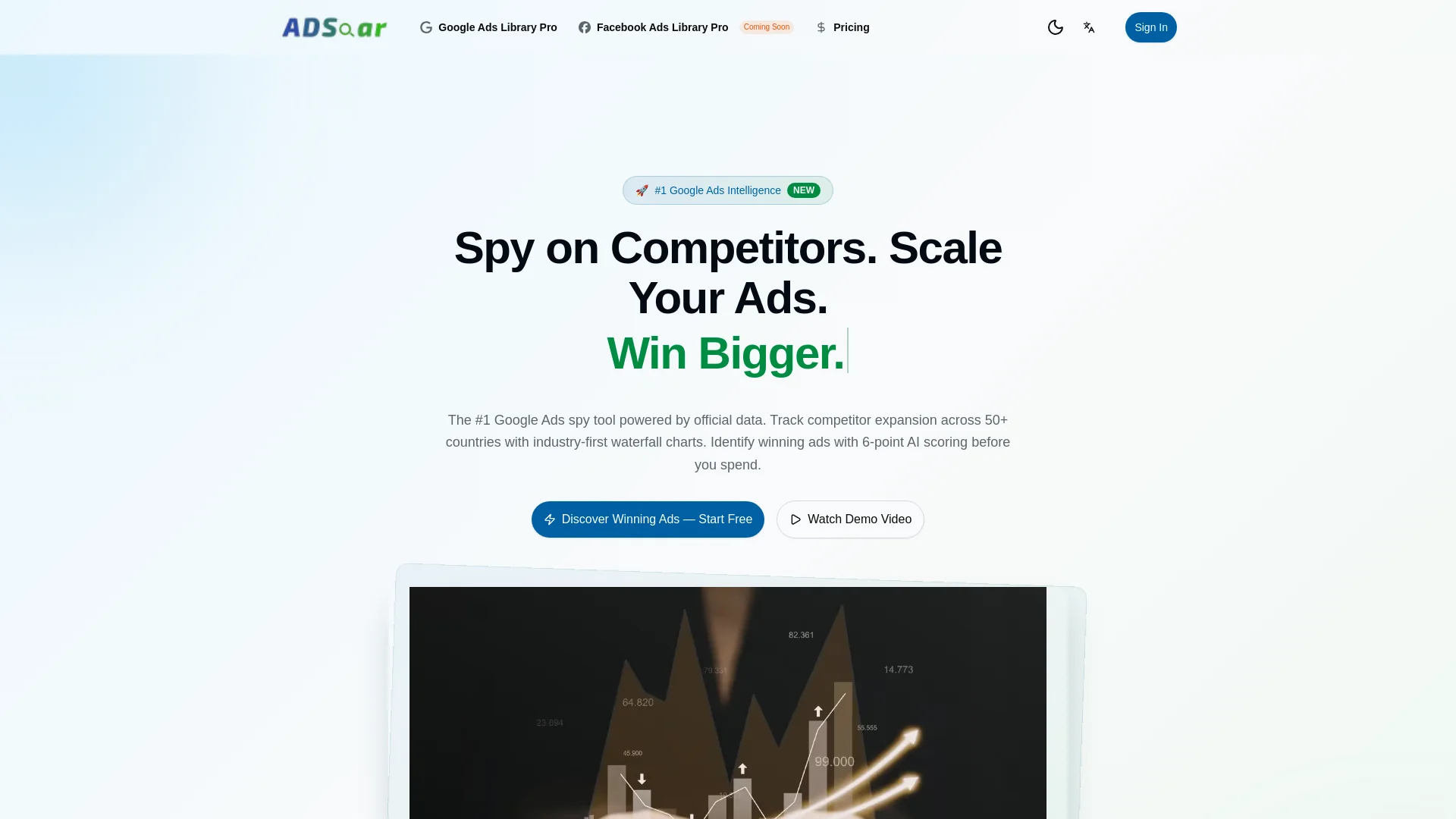 The #1 Google Ads spy tool powered by official data