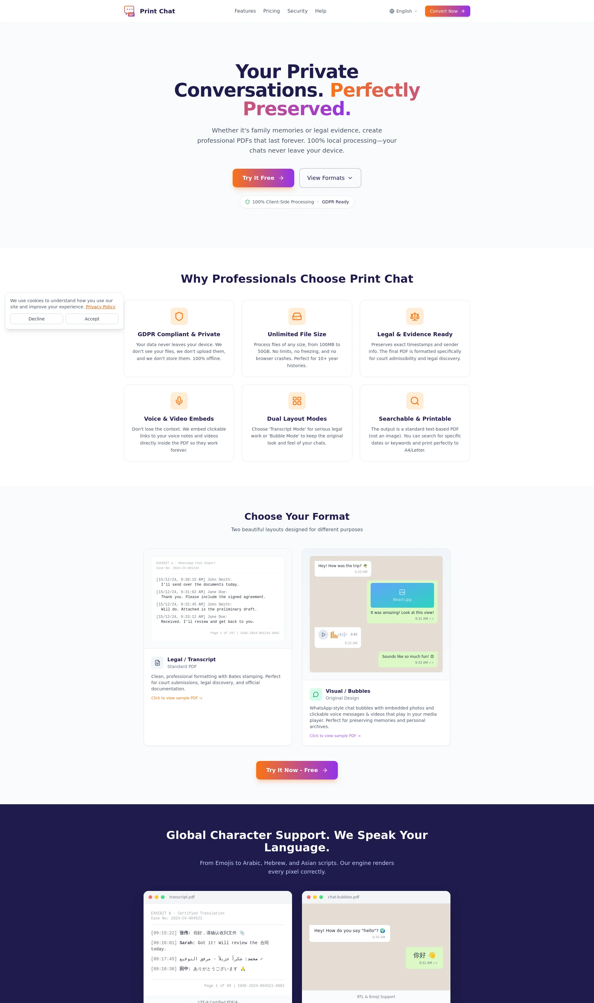 Print Chat: Convert WhatsApp conversations to PDF