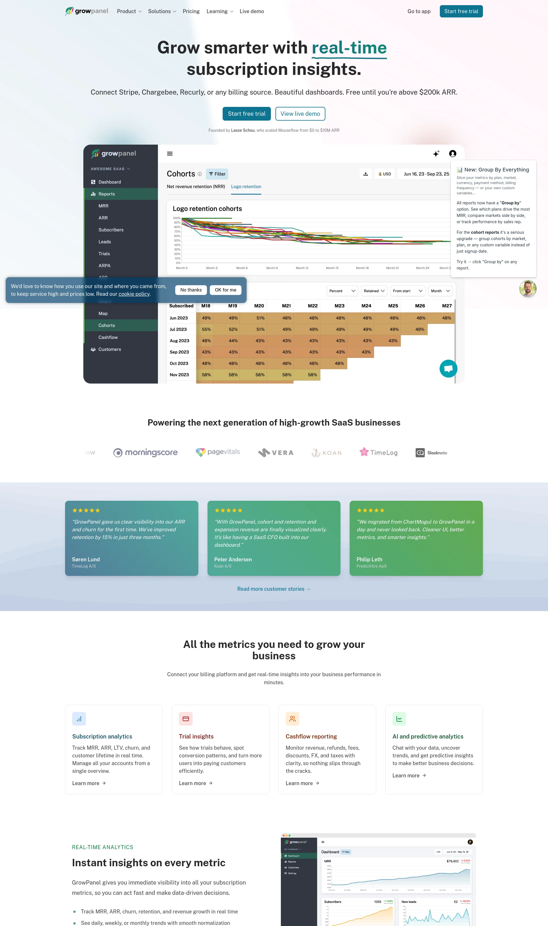 SaaS subscription analytics made simple