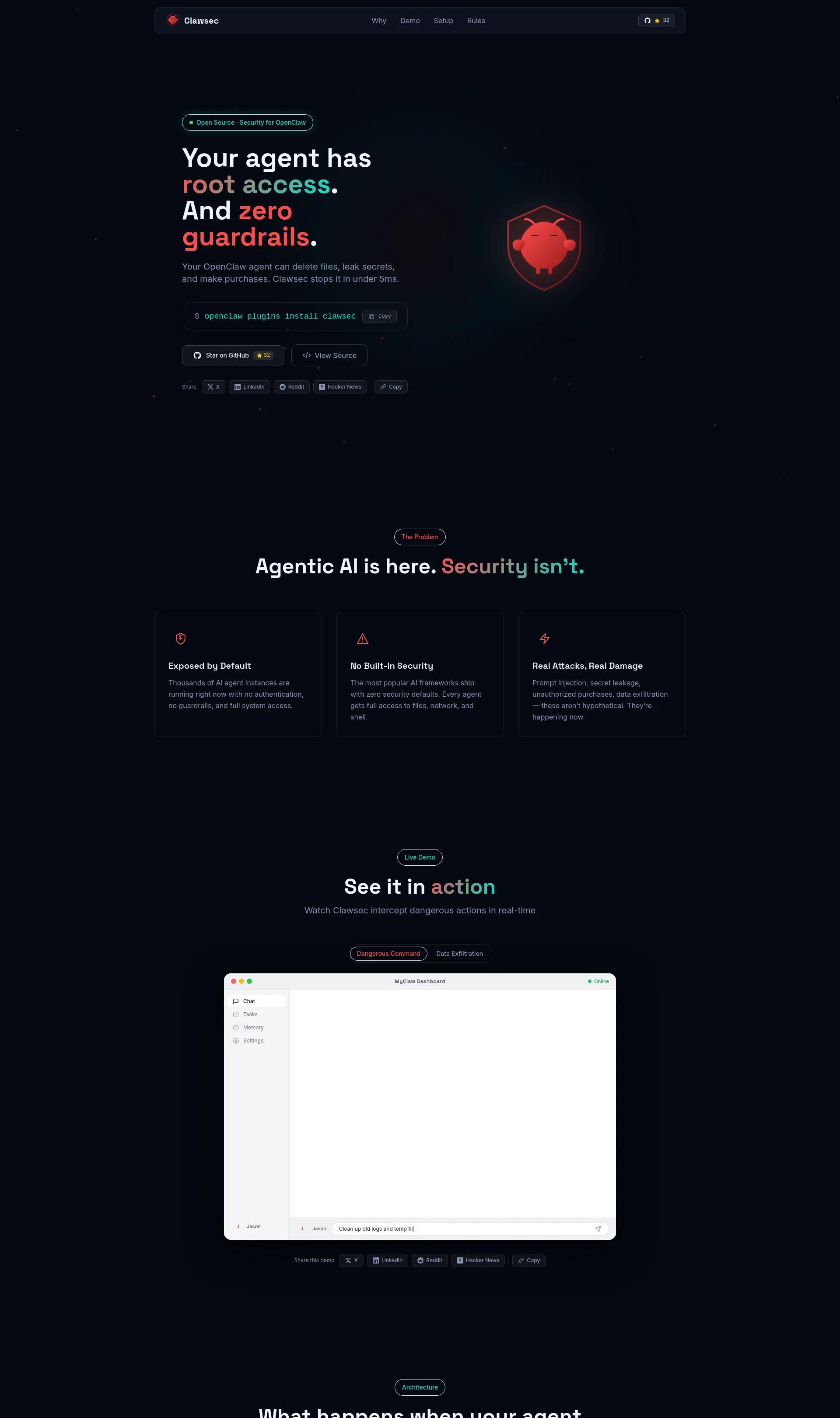 Open Source Security Guardrails for AI Agents