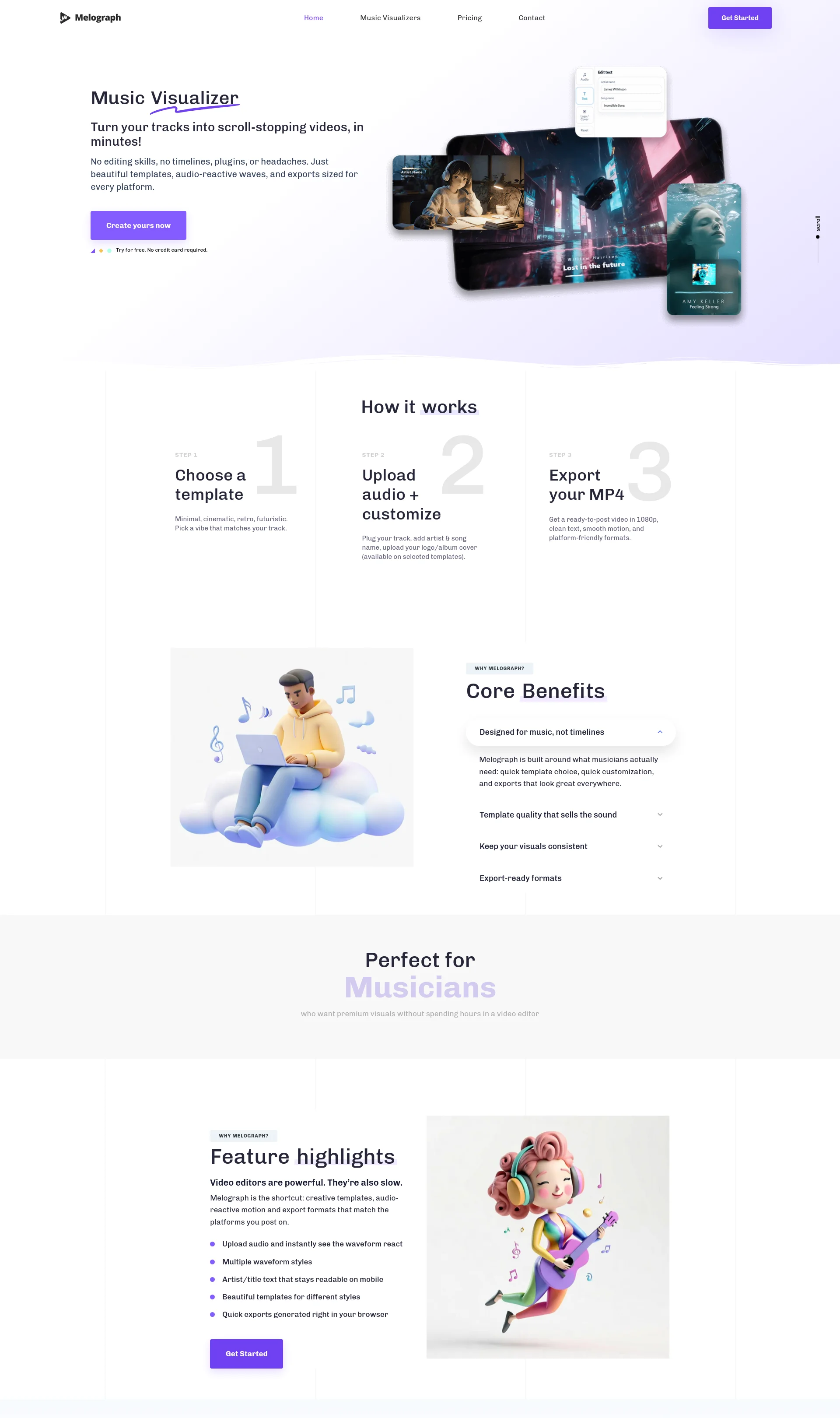 Turn your tracks into scroll-stopping videos, in minutes!