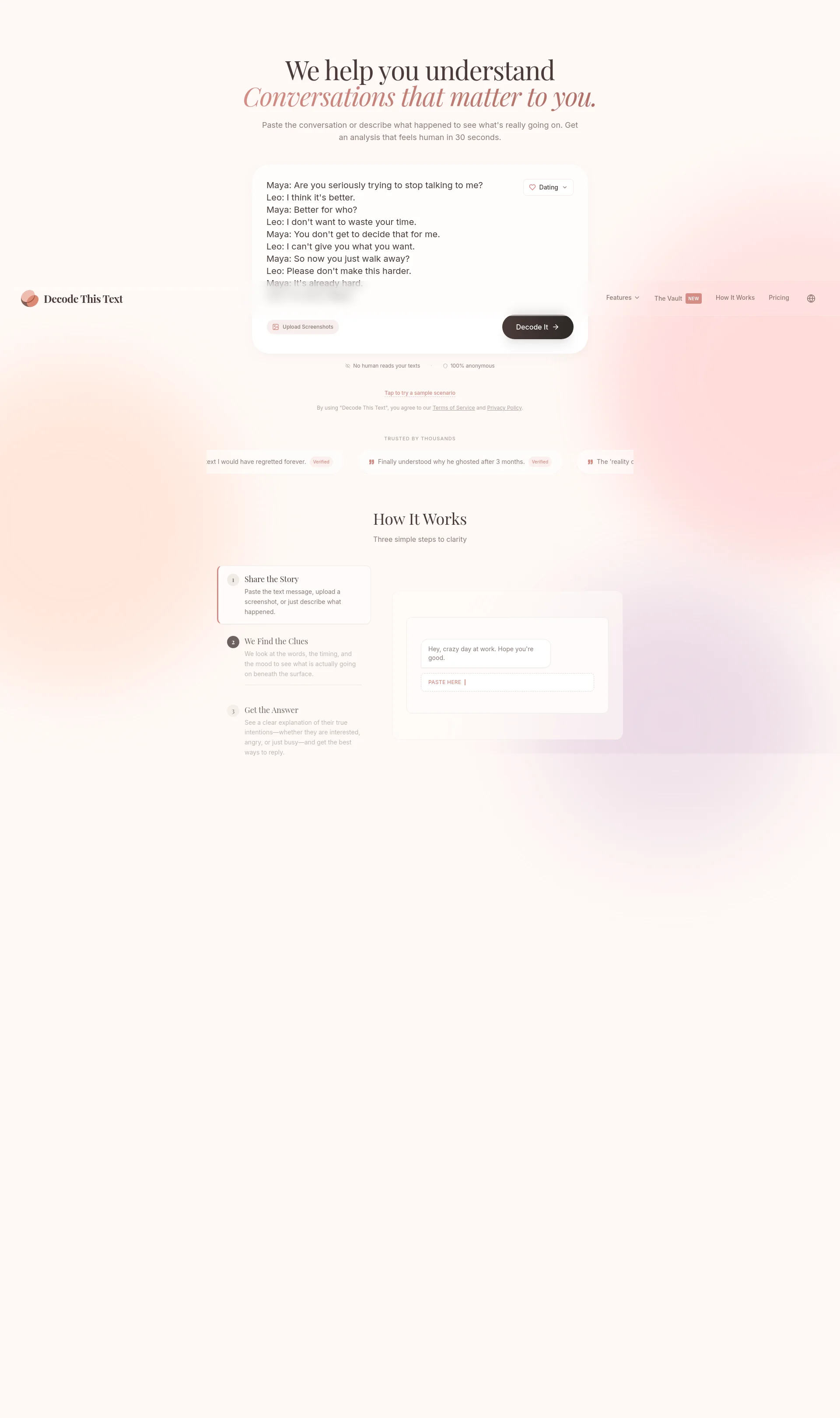Text Message Interpretation Tool