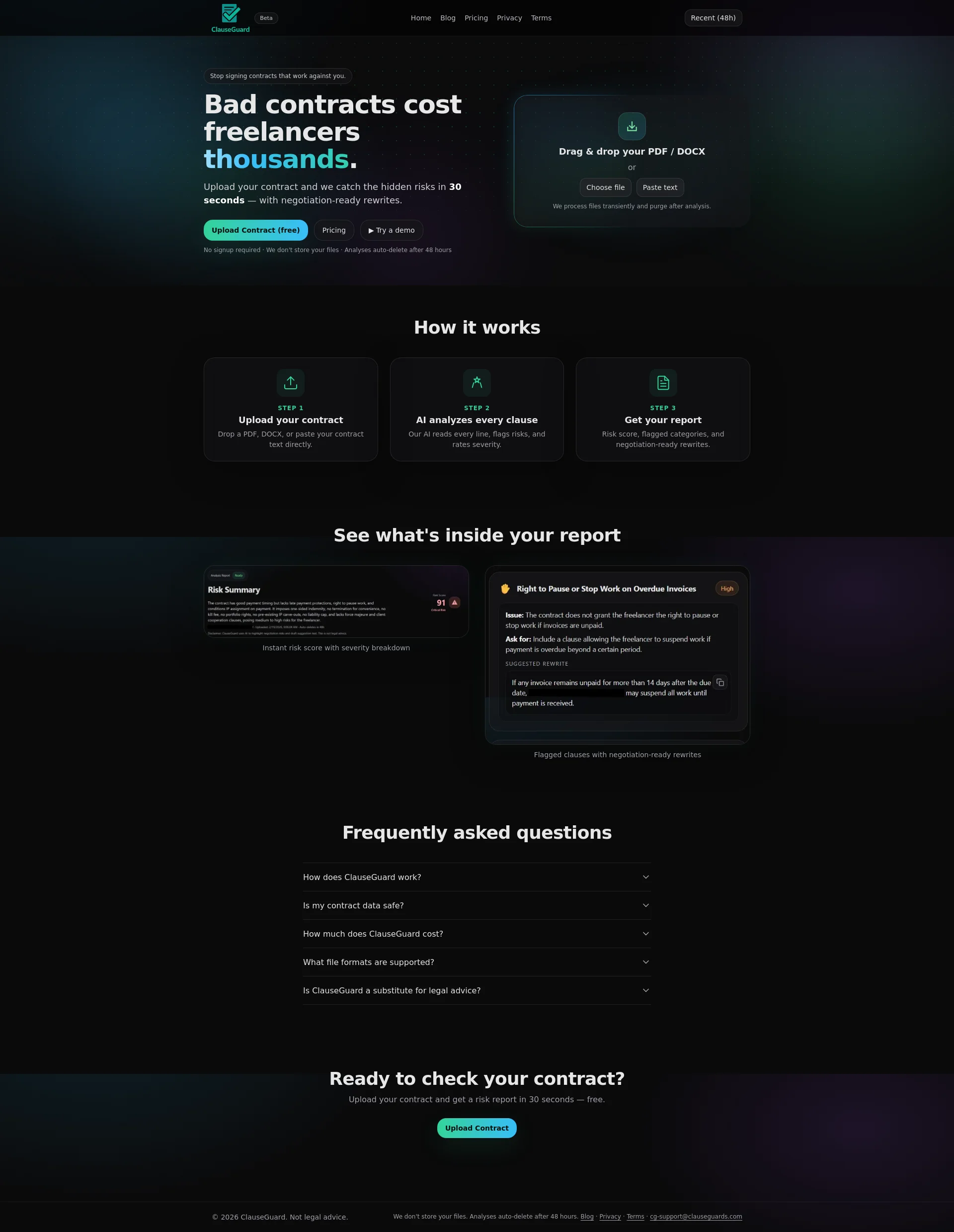 AI Contract Risk Analyzer for Freelancers