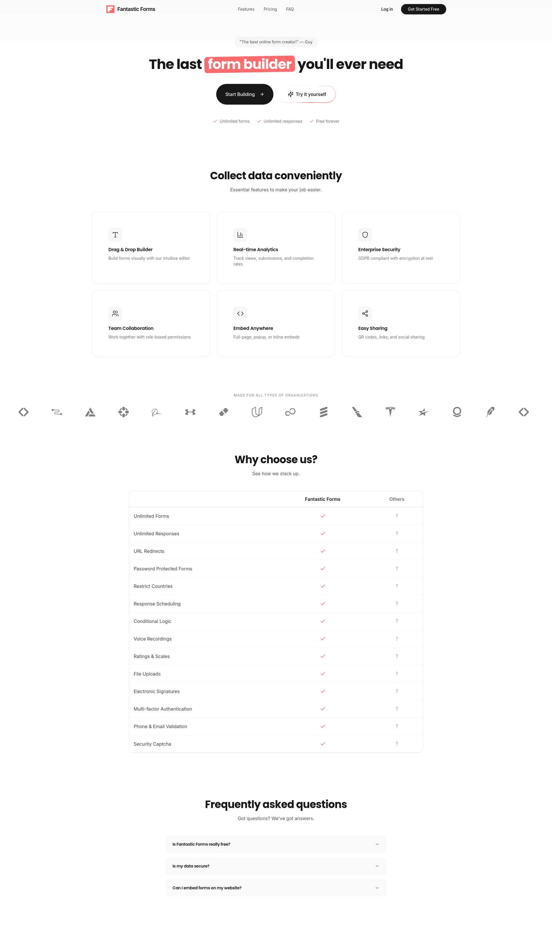 The last form builder you'll ever need