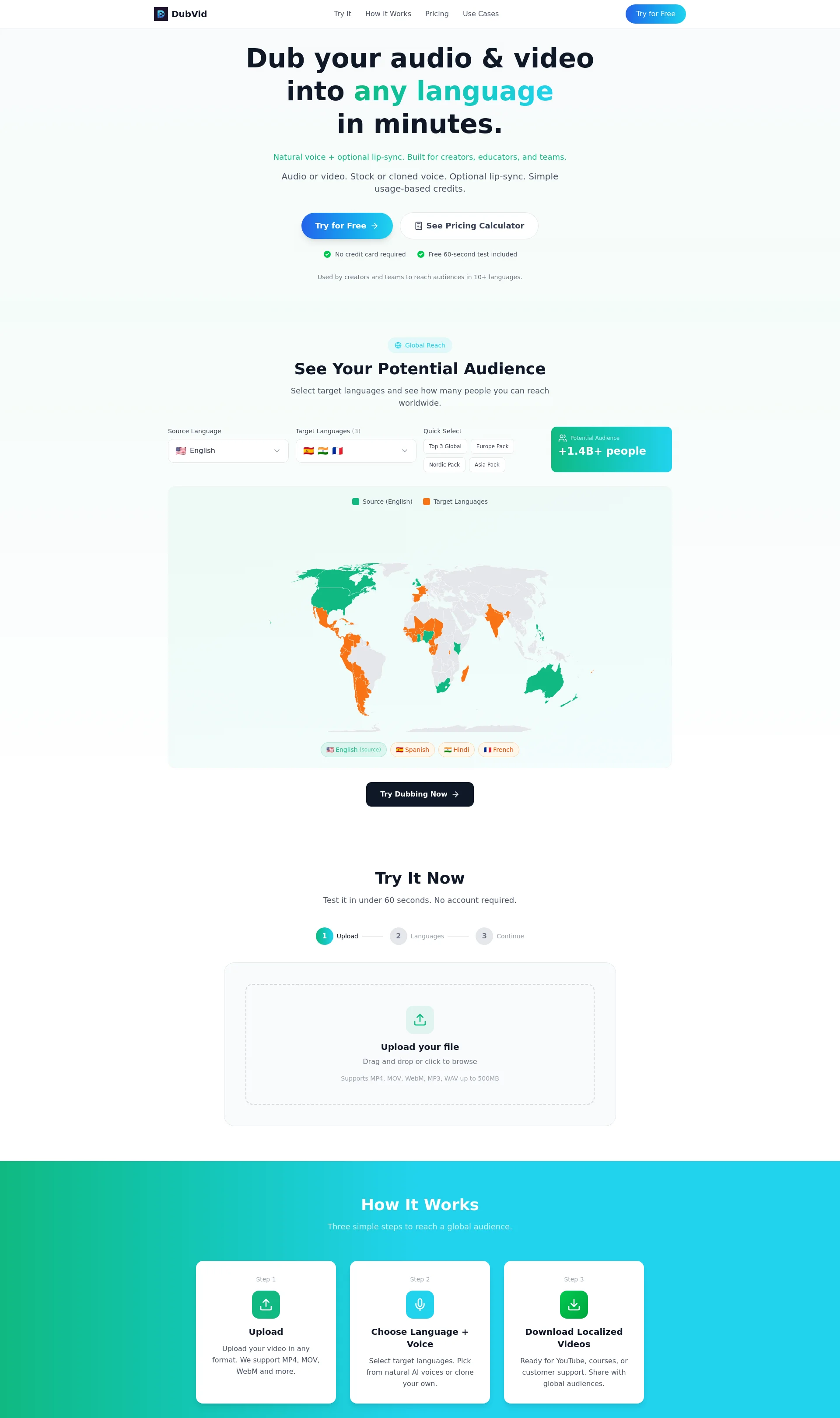 Dub your videos into any language in minutes