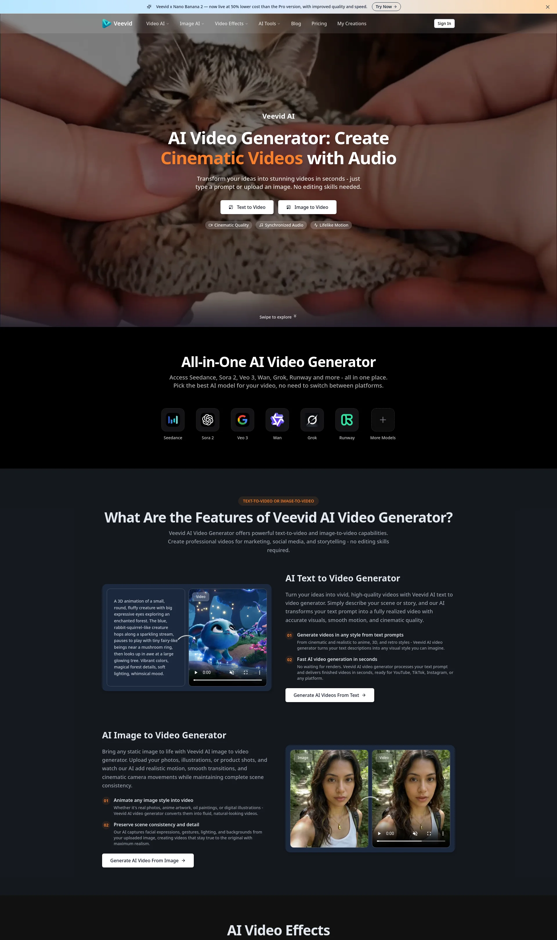 Create cinematic videos with audio using AI