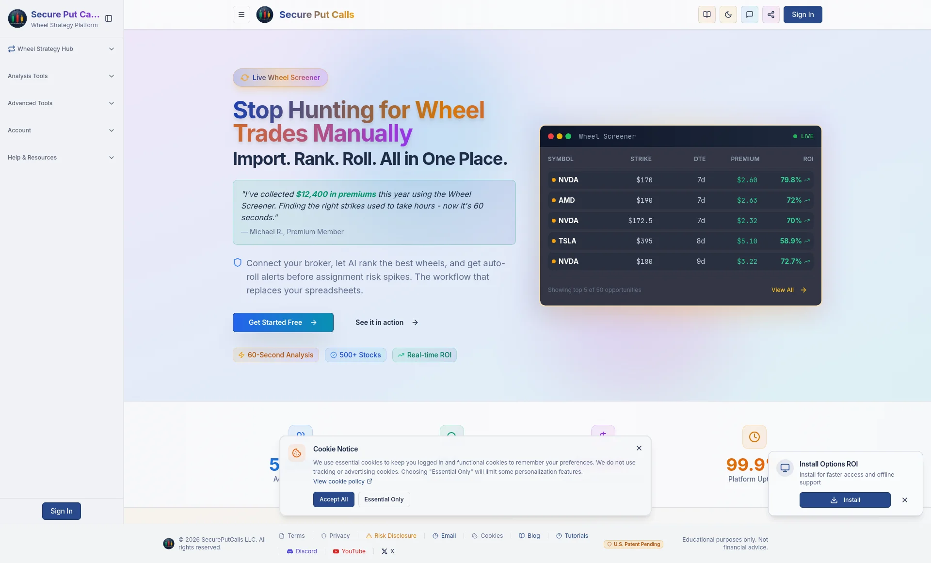 Options Trading Tools for Cash Secured Puts and Covered Calls