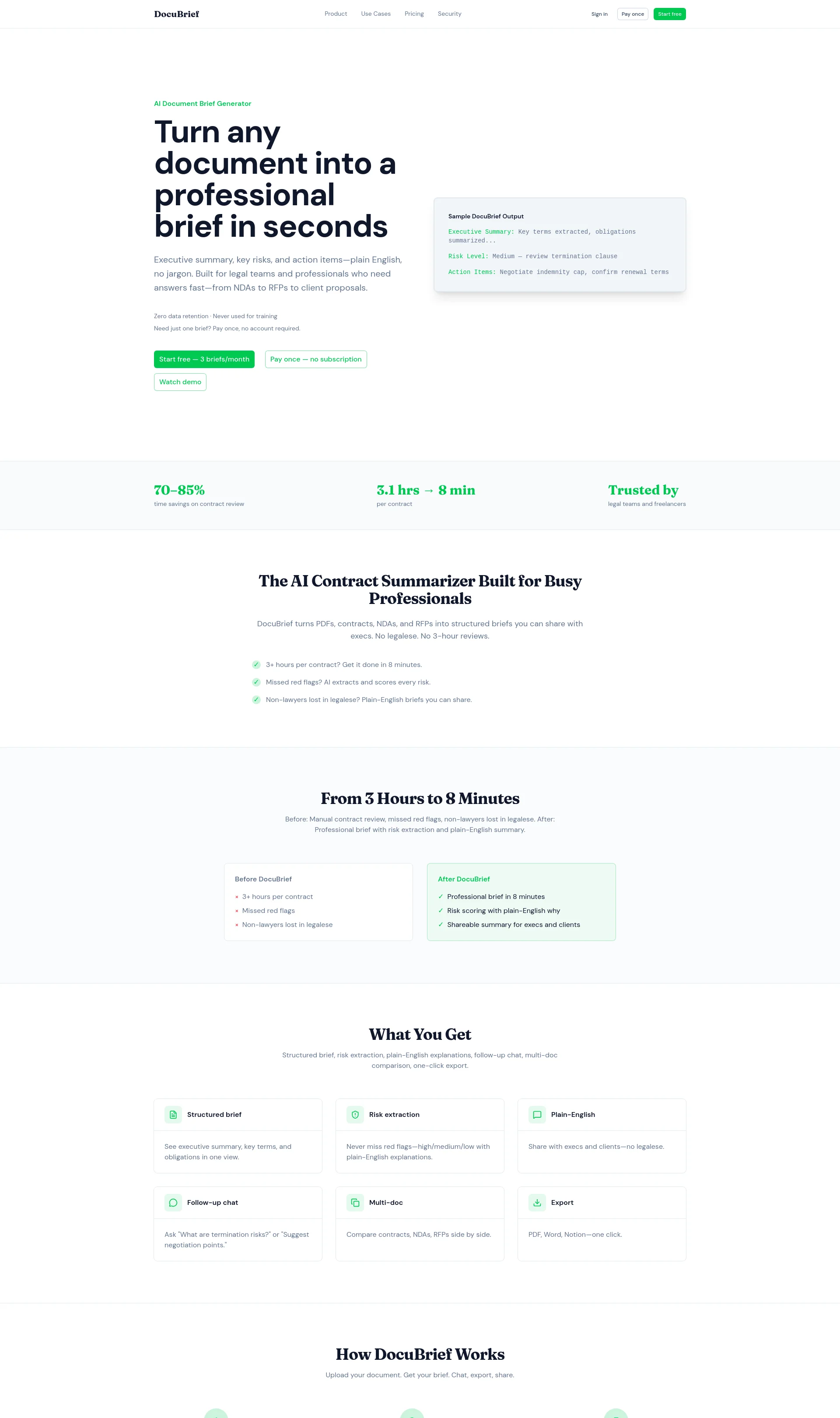 DocuBrief AI: Turn Any PDF into a Professional Brief in Seconds