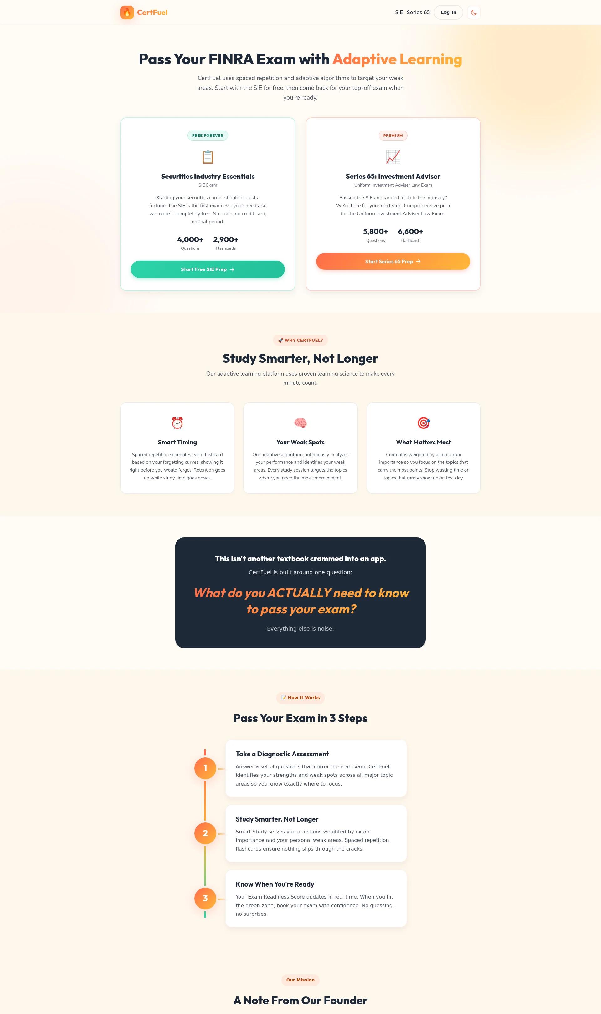 Free SIE & Series 65 Exam Prep with Adaptive Learning