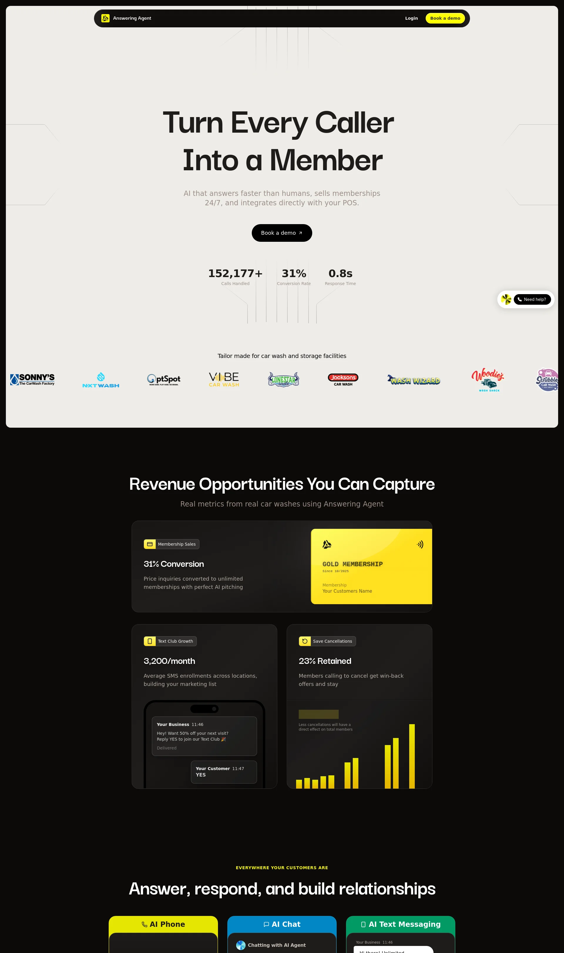 AI-powered phone solution for car washes to capture membership sales and improve customer service