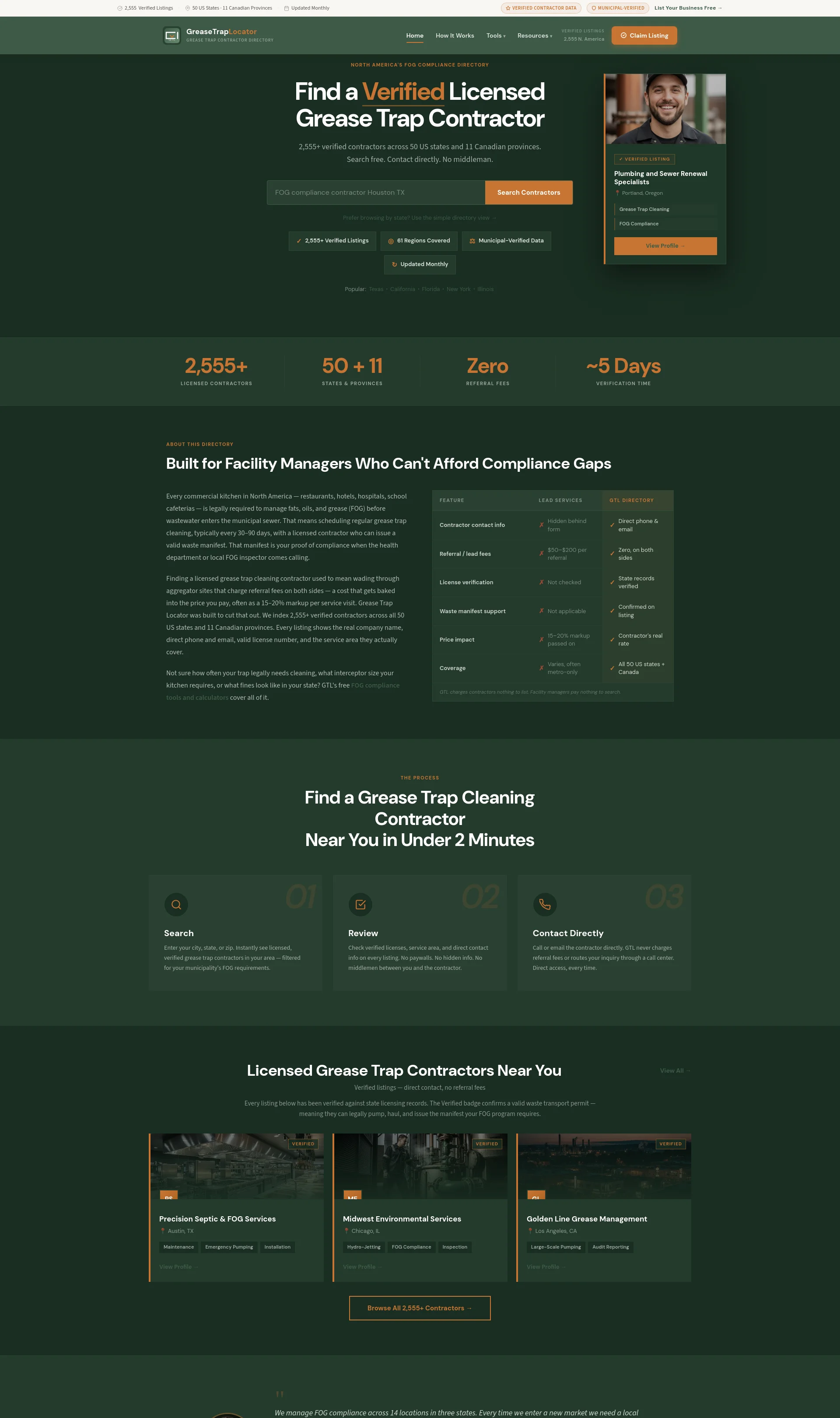 Find a Licensed Grease Trap Contractor Near You