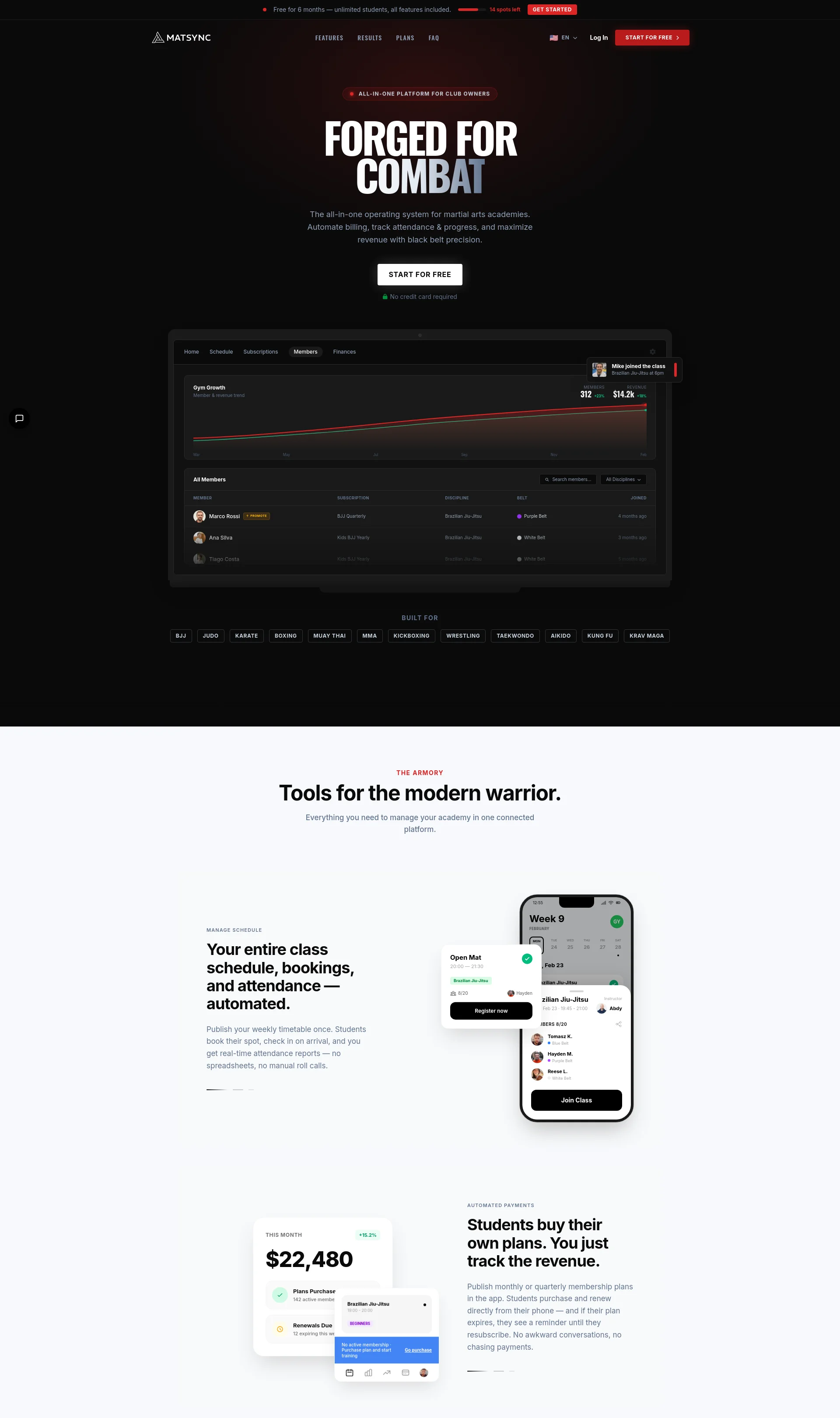 All-in-One Platform for Martial Arts Club Management