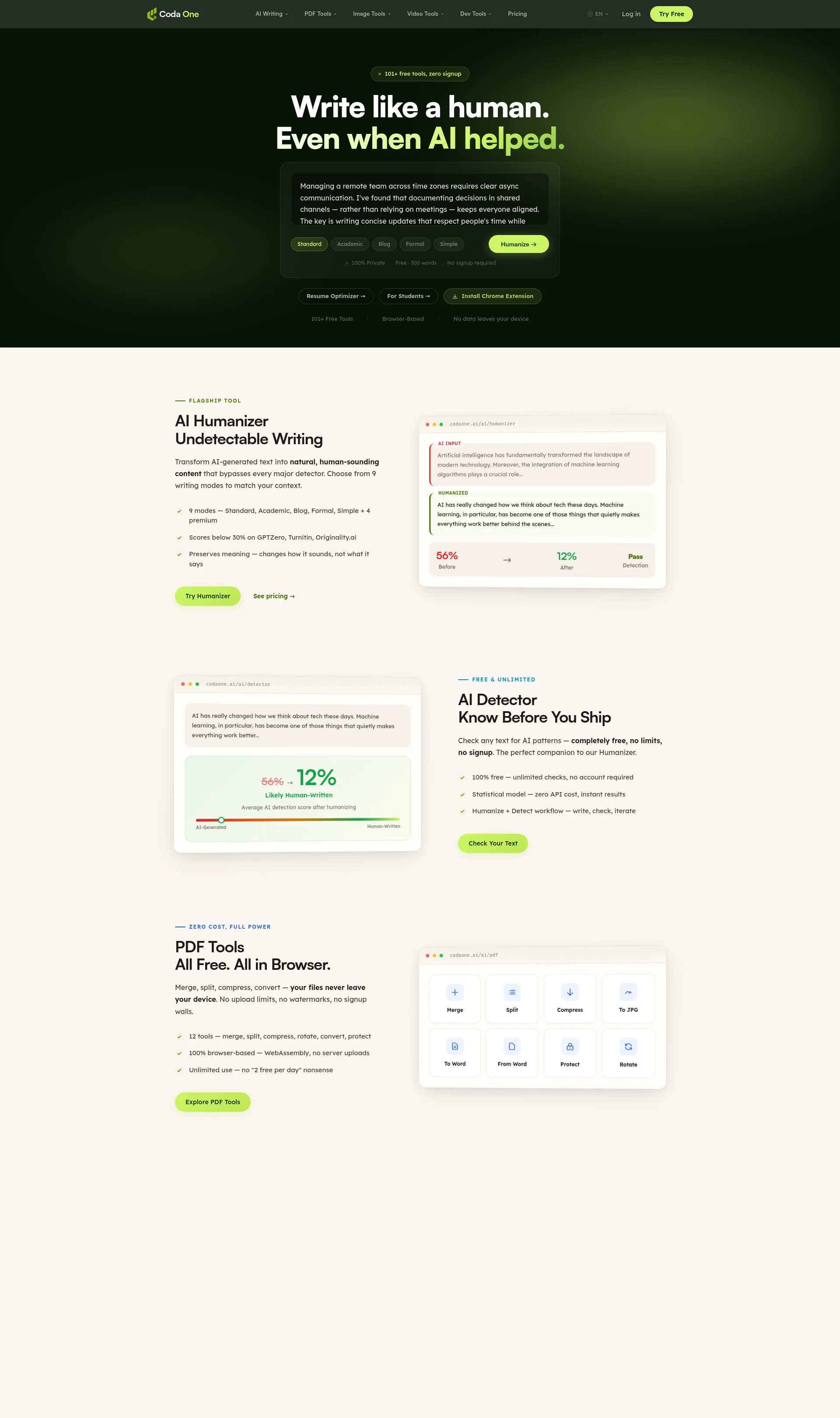 Free AI, PDF, Image & Developer Tools