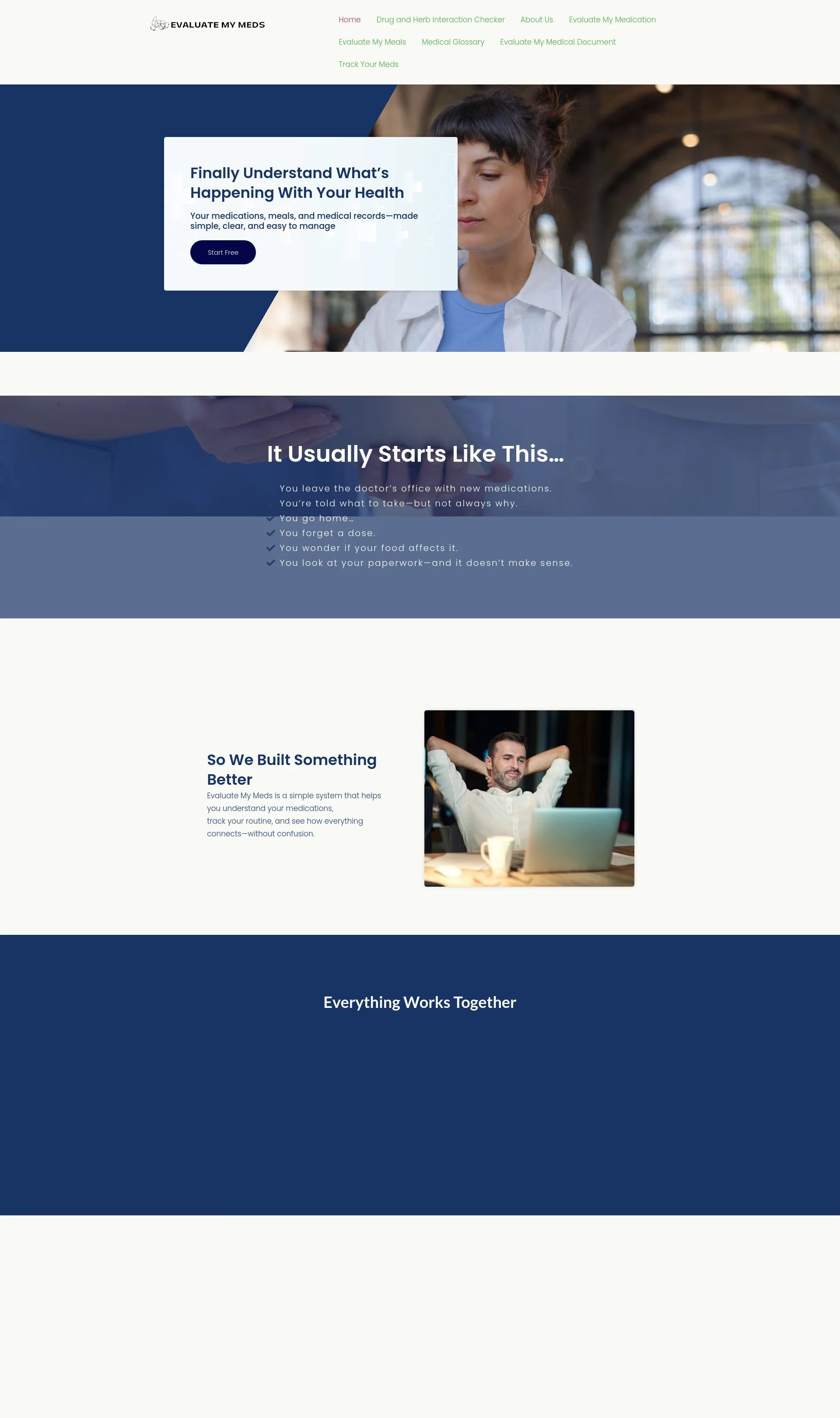 Evaluate My Meds helps you understand your medications, track your routine, and see how everything connects—without confusion.