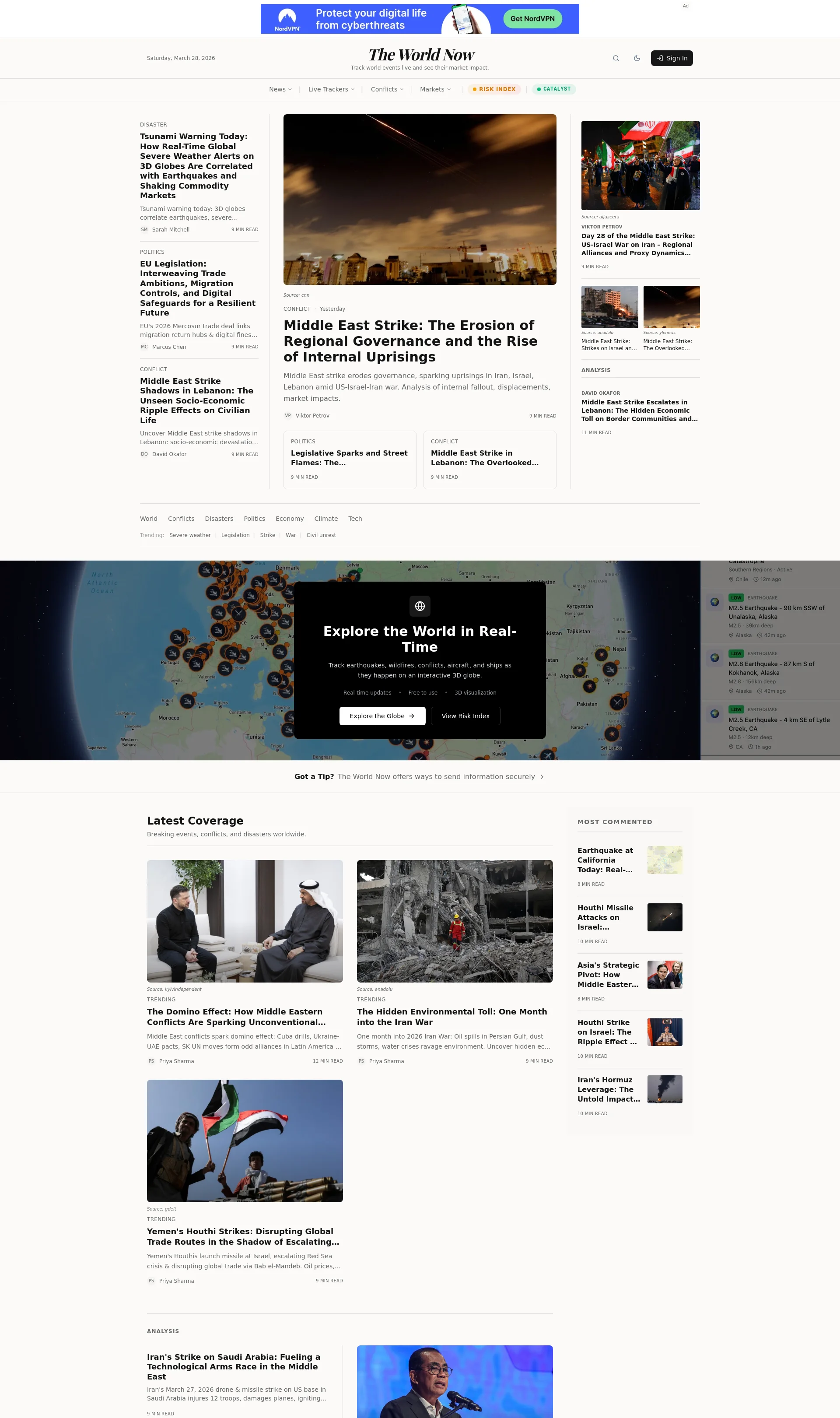 Live World Events, Risk, and Market Intelligence