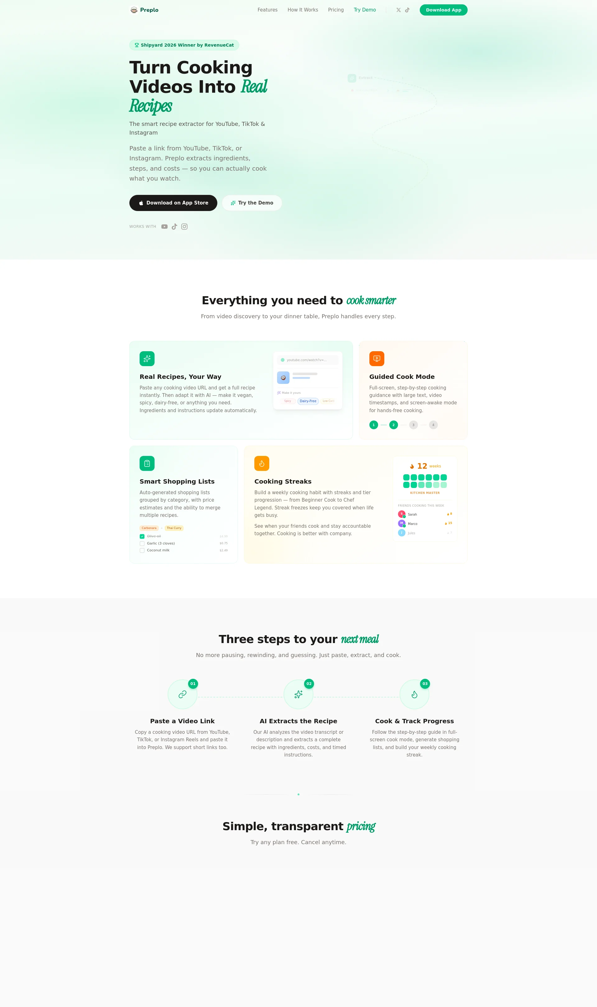 Turn Cooking Videos Into Real Recipes Instantly