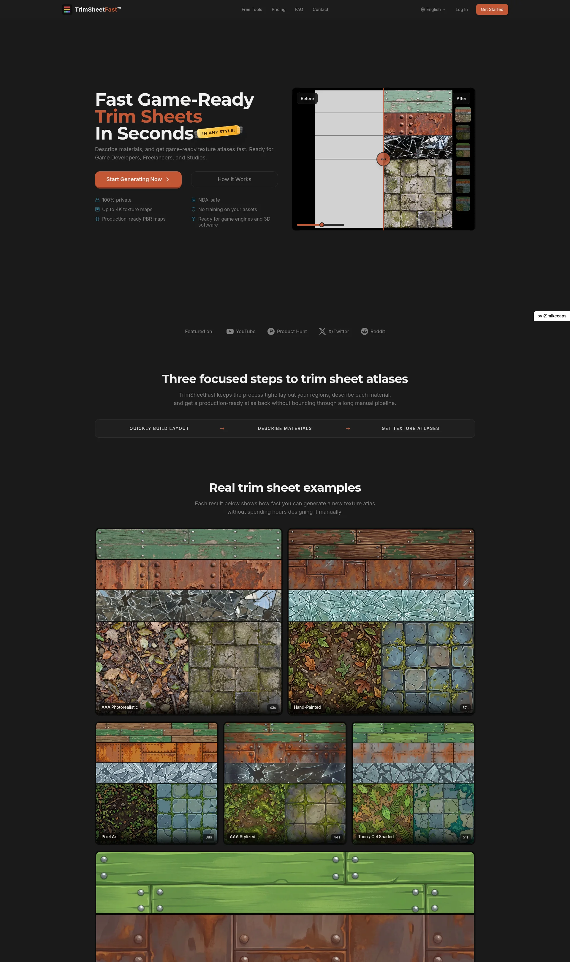 Fast Game-Ready Trim Sheets in Seconds