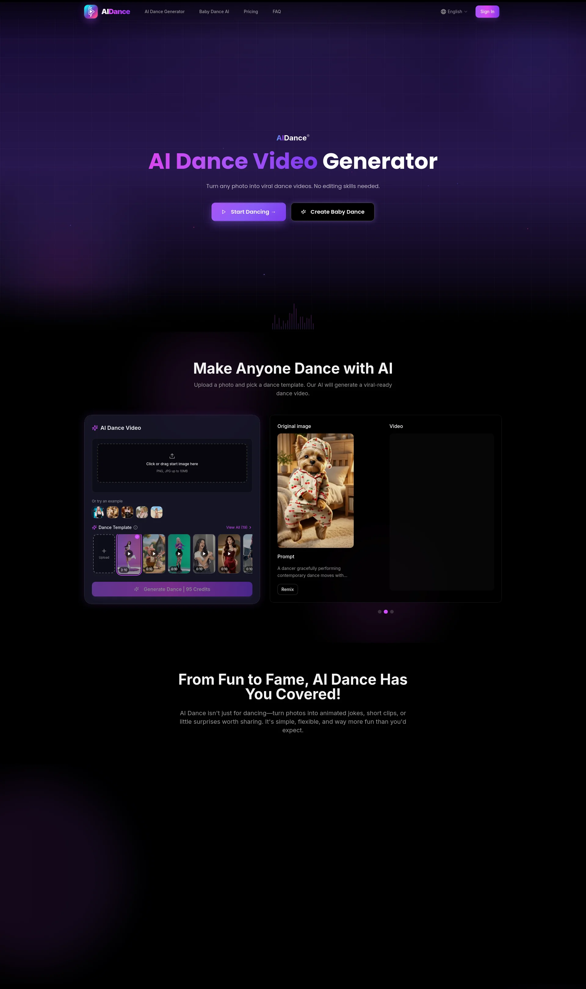 AI Dance Video Generator & Baby Dance AI