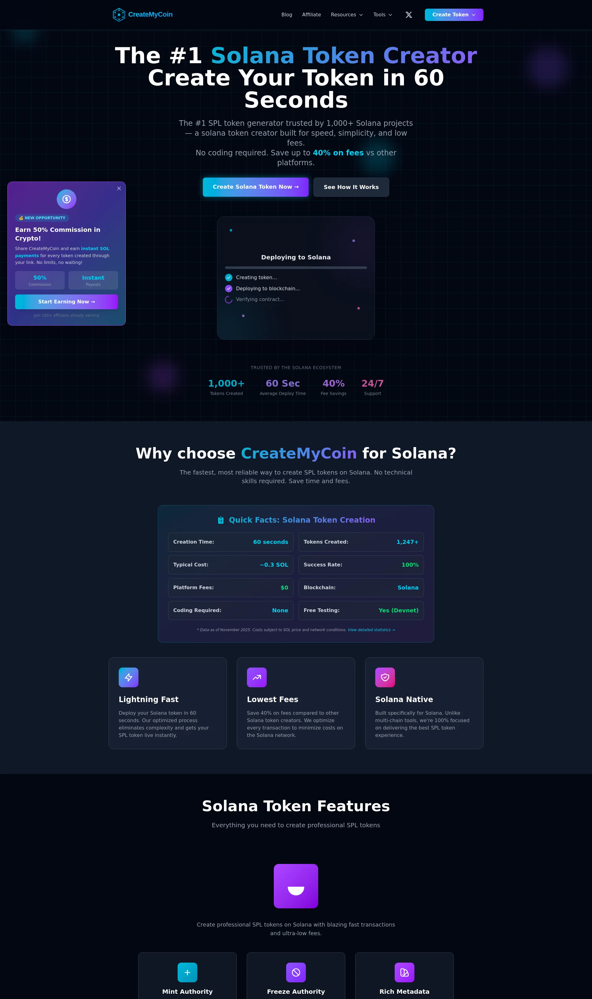 Create Your Solana Token in 60 Seconds