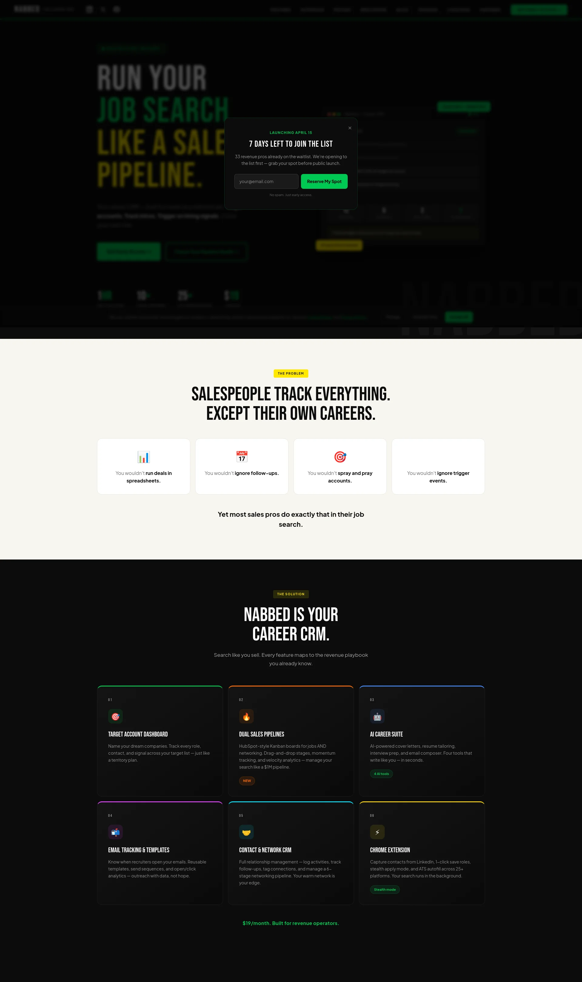 The Career CRM for Revenue Professionals