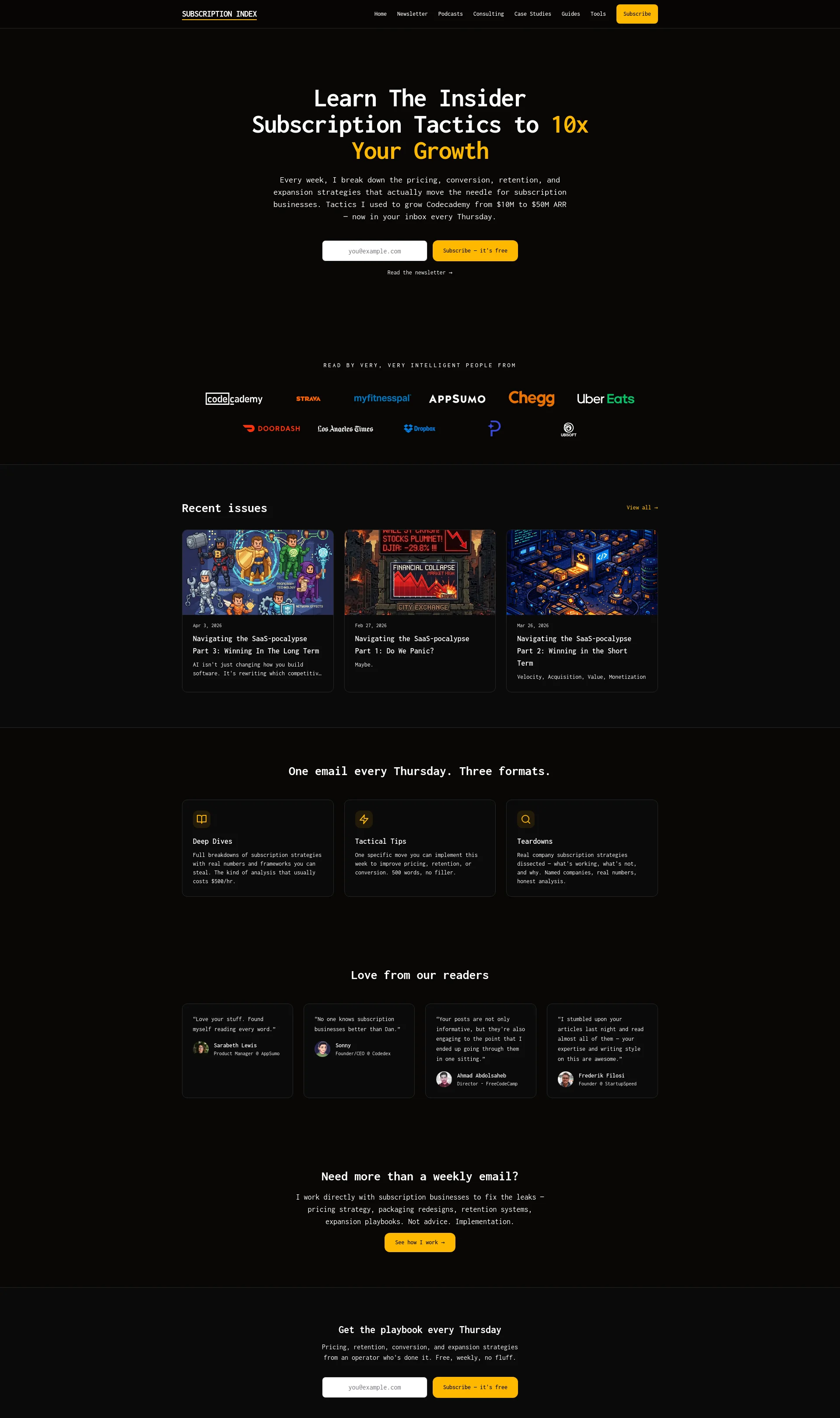 The Insider Subscription Playbook